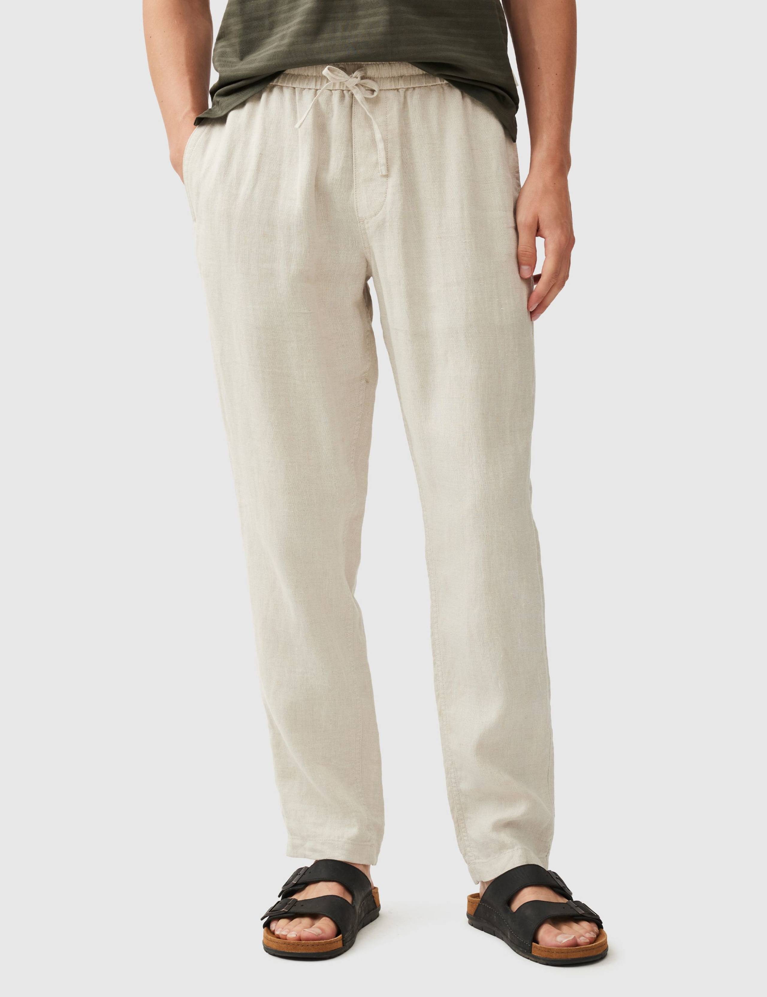 Pure Linen Lightweight Trousers 1 of 5