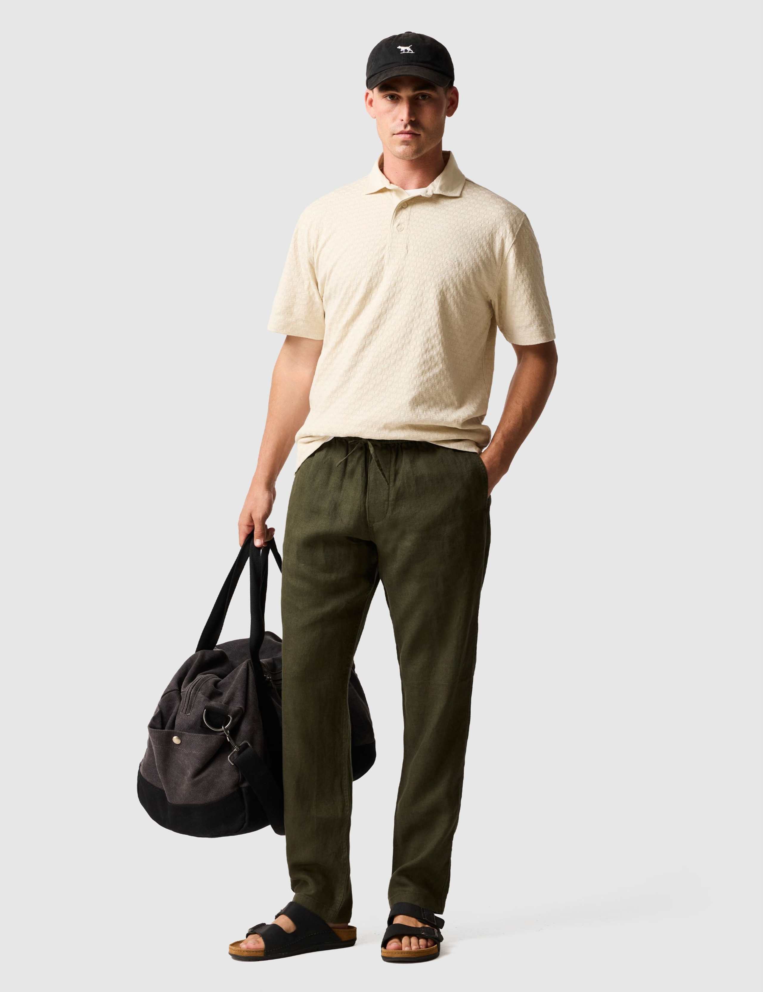 Huntsbury Pure Cotton Textured Polo Shirt 2 of 6