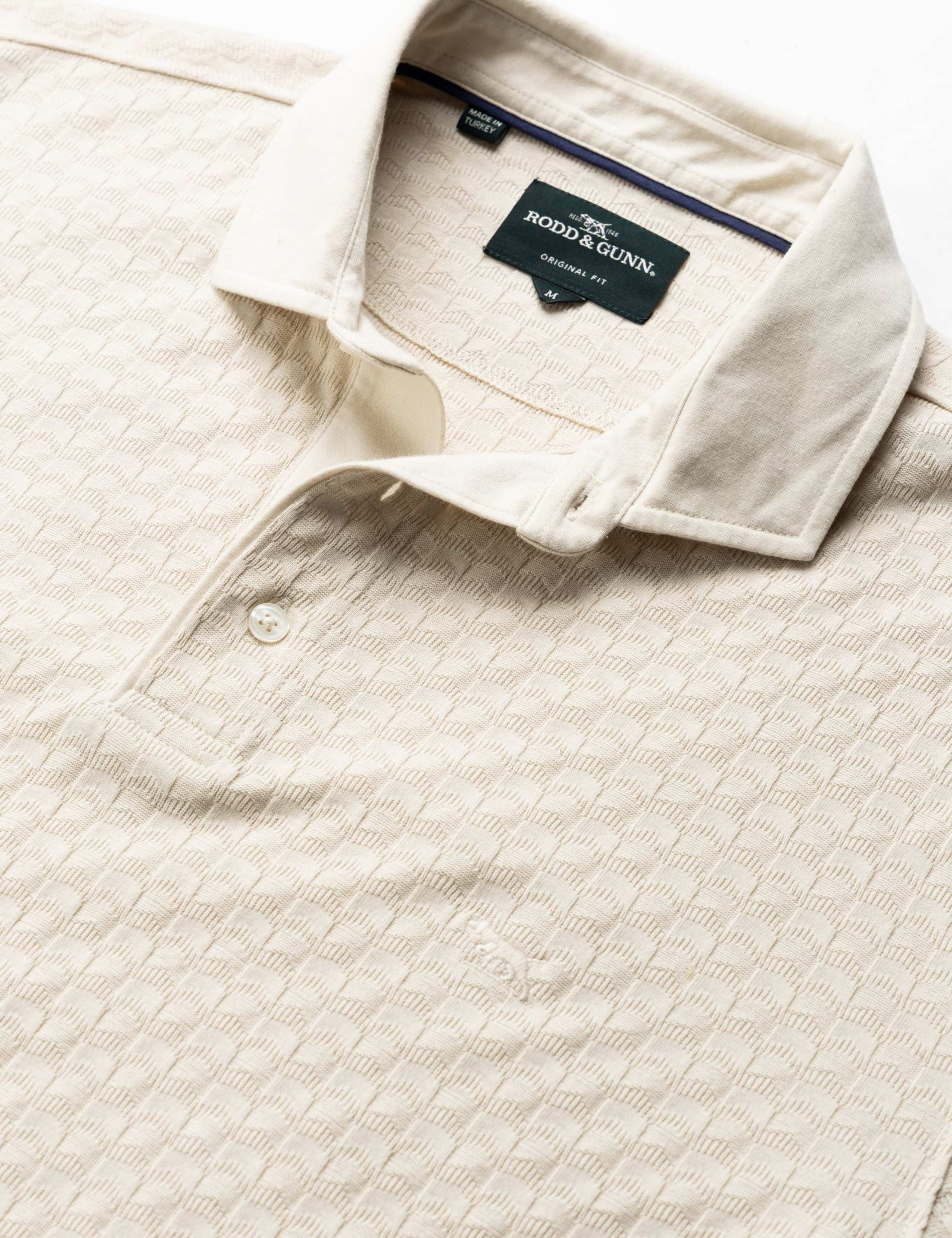 Huntsbury Pure Cotton Textured Polo Shirt 4 of 6