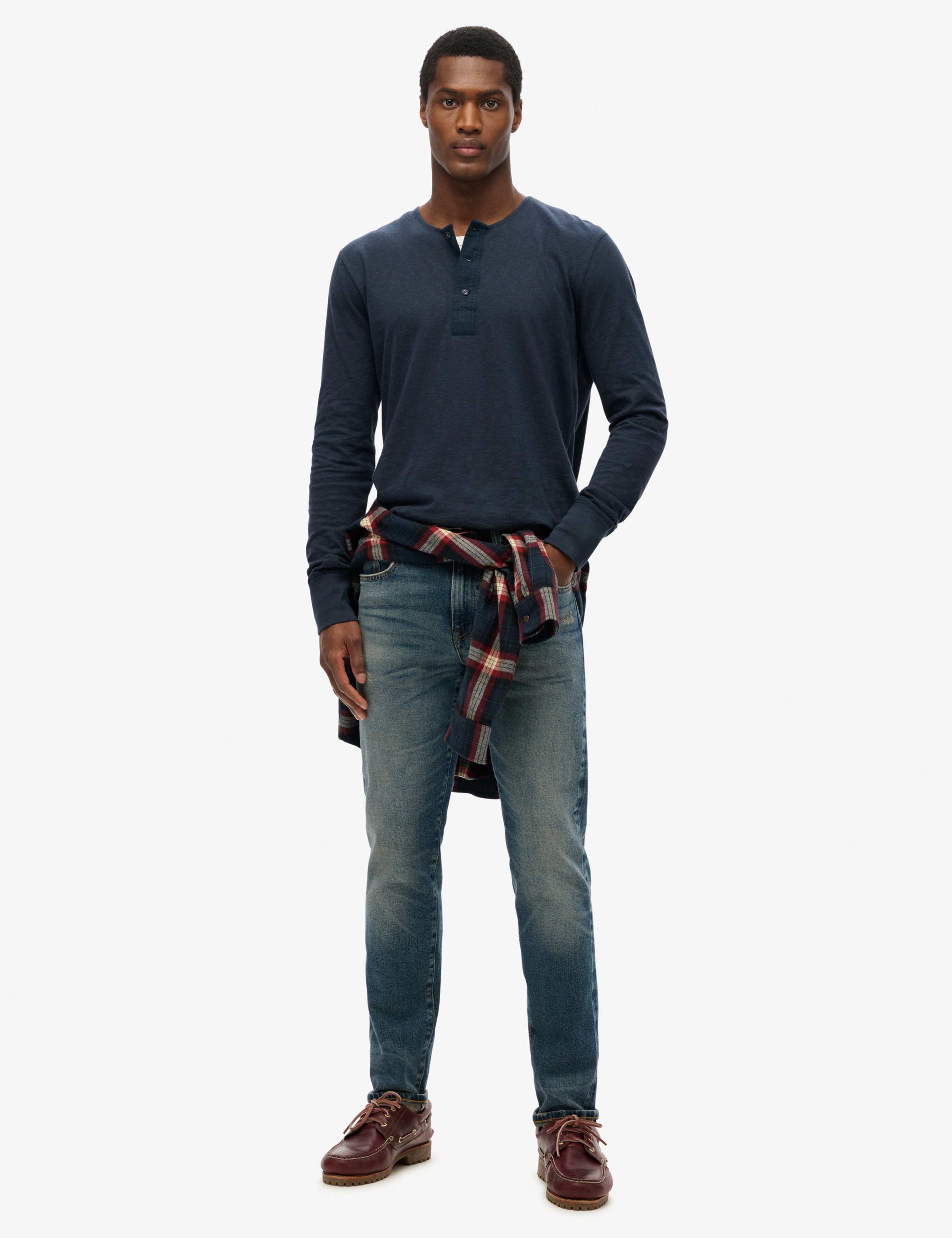 Pure Cotton Grandad Collar Long Sleeve Top 3 of 6