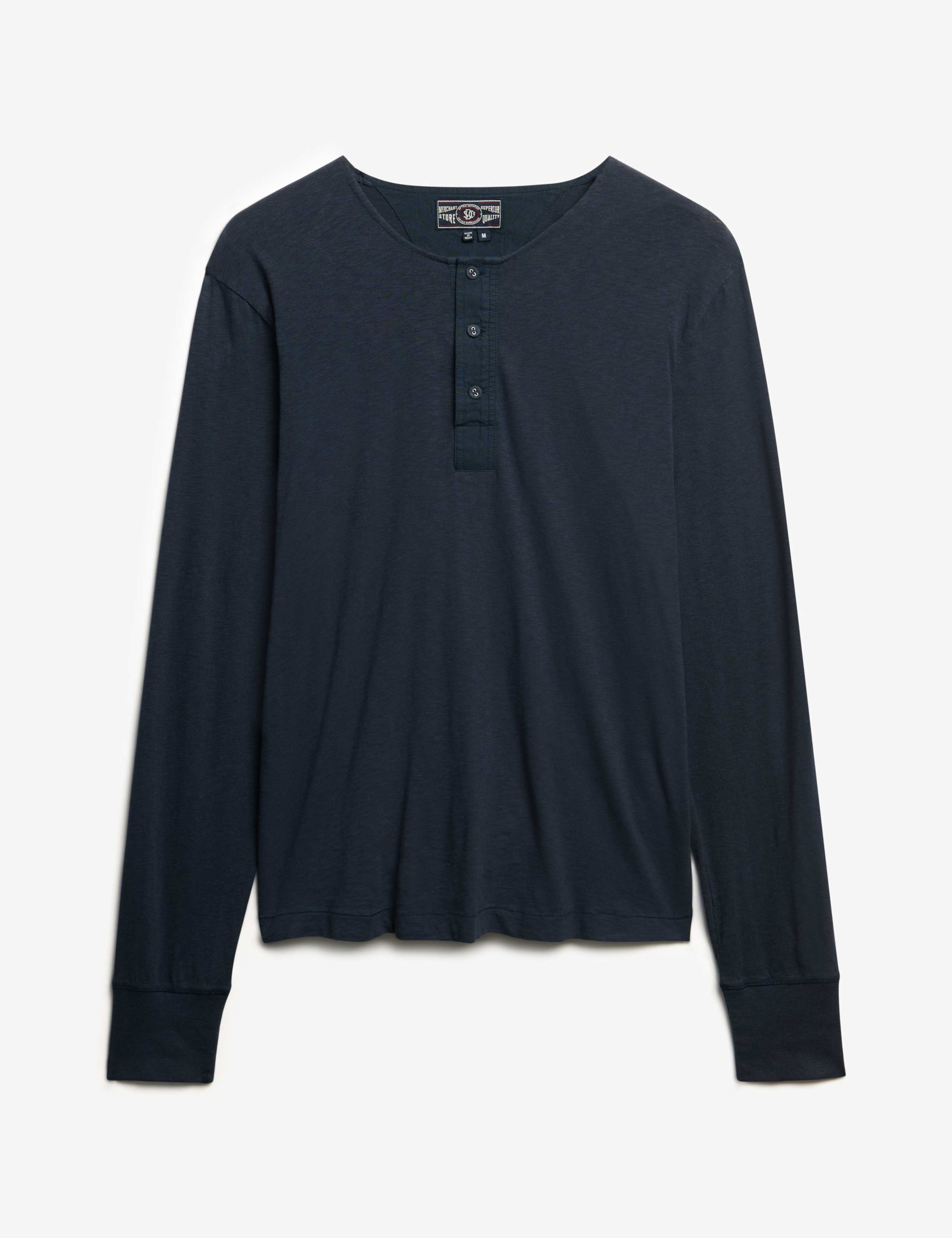 Pure Cotton Grandad Collar Long Sleeve Top 2 of 6