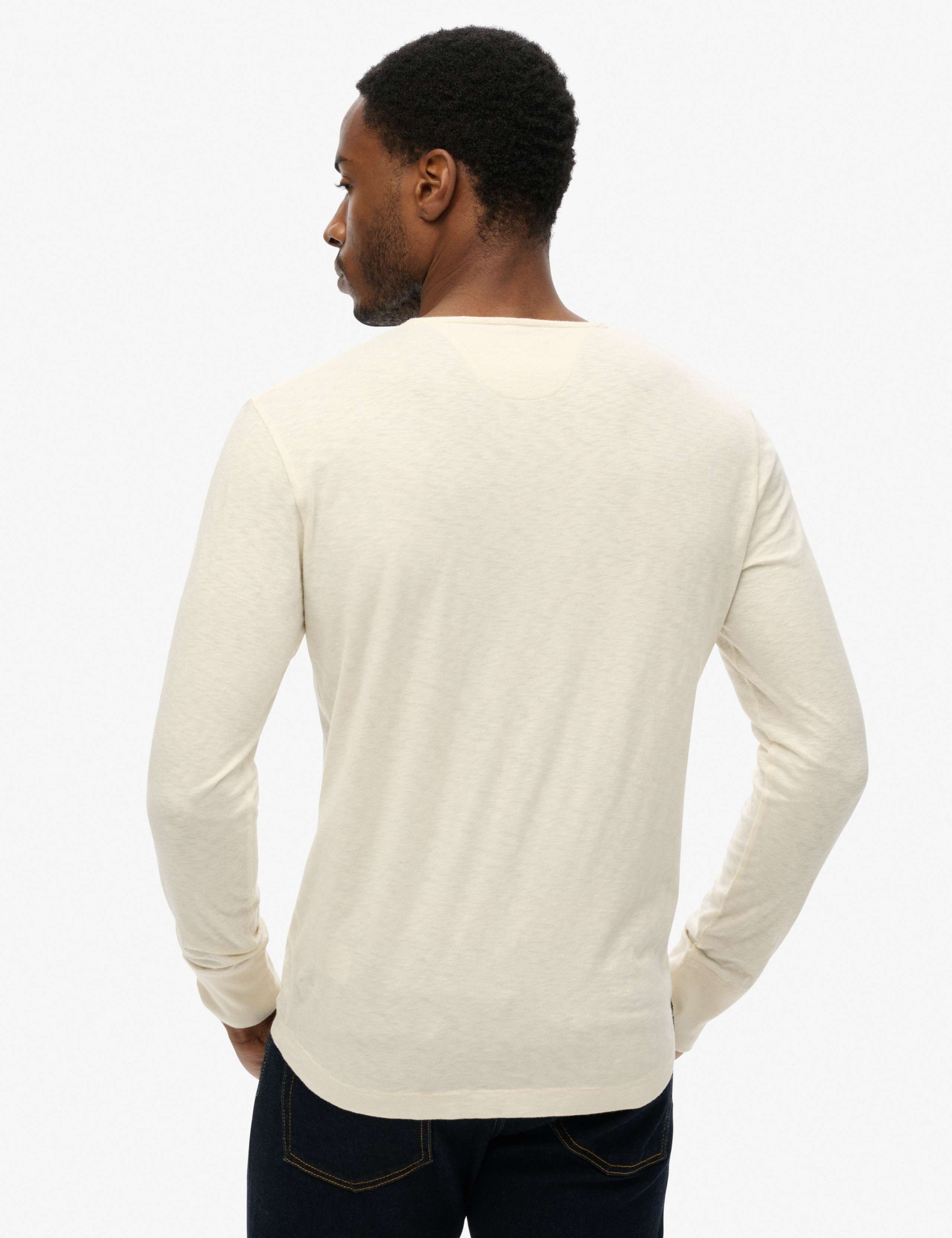 Pure Cotton Grandad Collar Long Sleeve Top 3 of 6