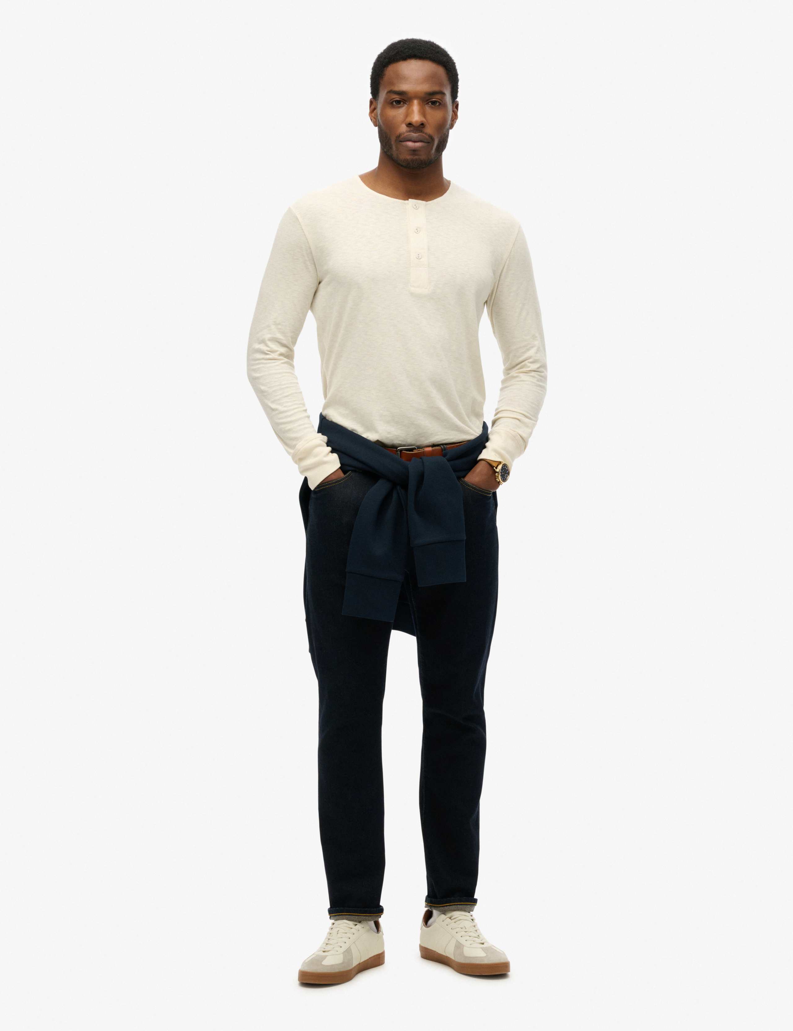 Pure Cotton Grandad Collar Long Sleeve Top 4 of 6