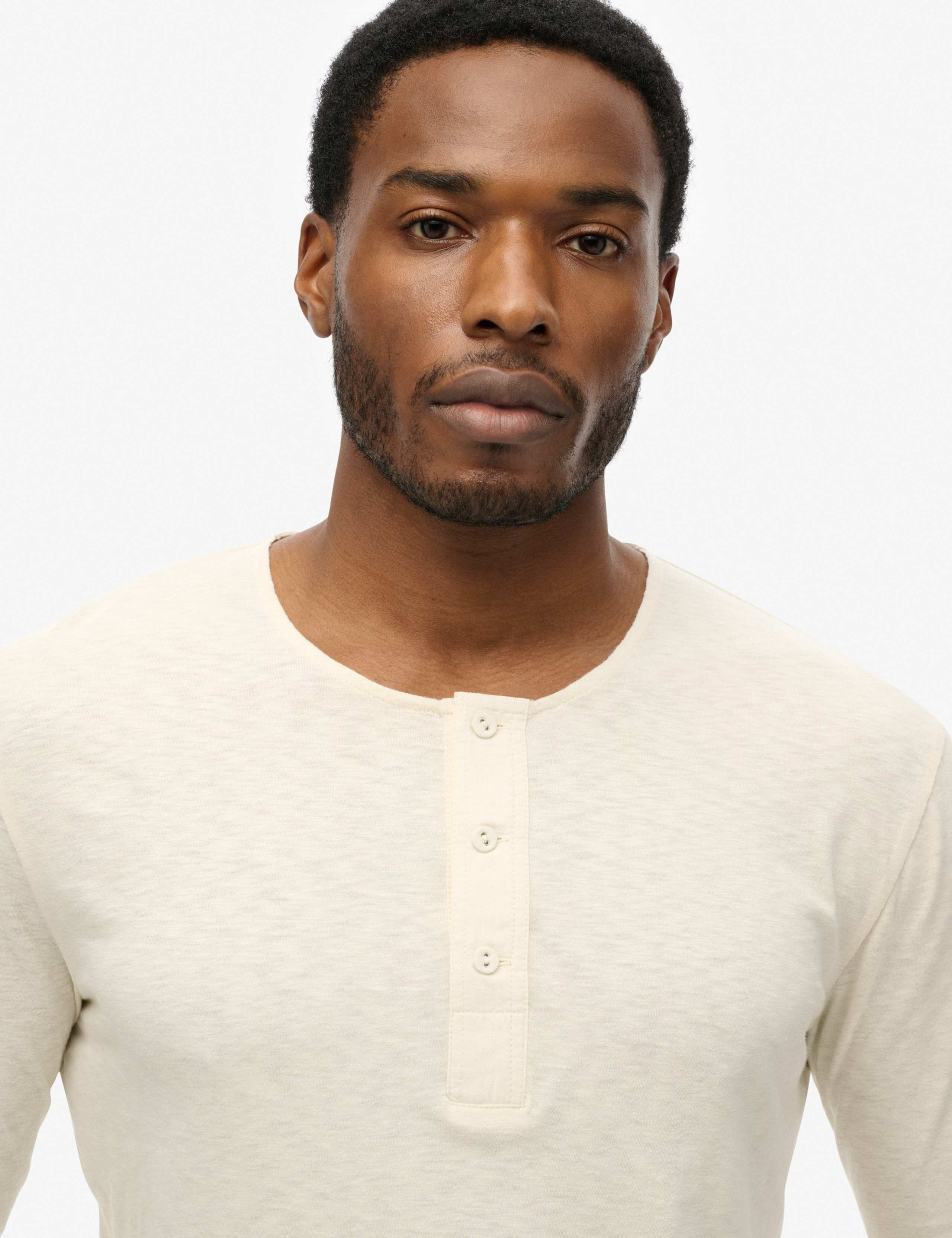 Pure Cotton Grandad Collar Long Sleeve Top 5 of 6