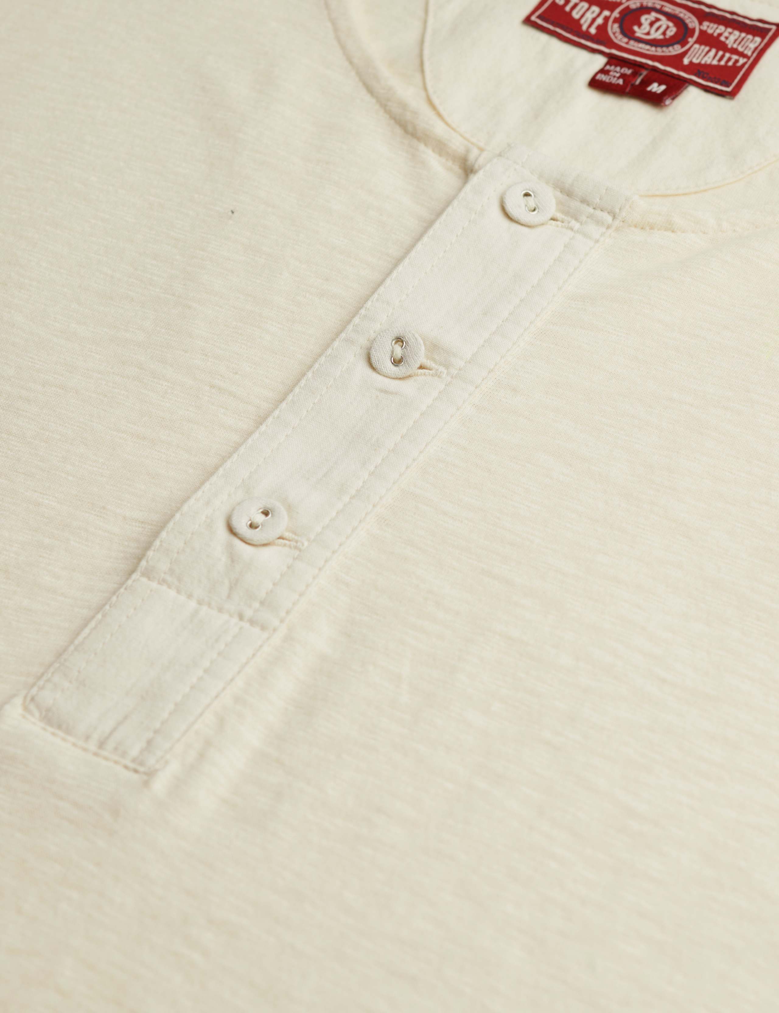 Pure Cotton Grandad Collar Long Sleeve Top 6 of 6