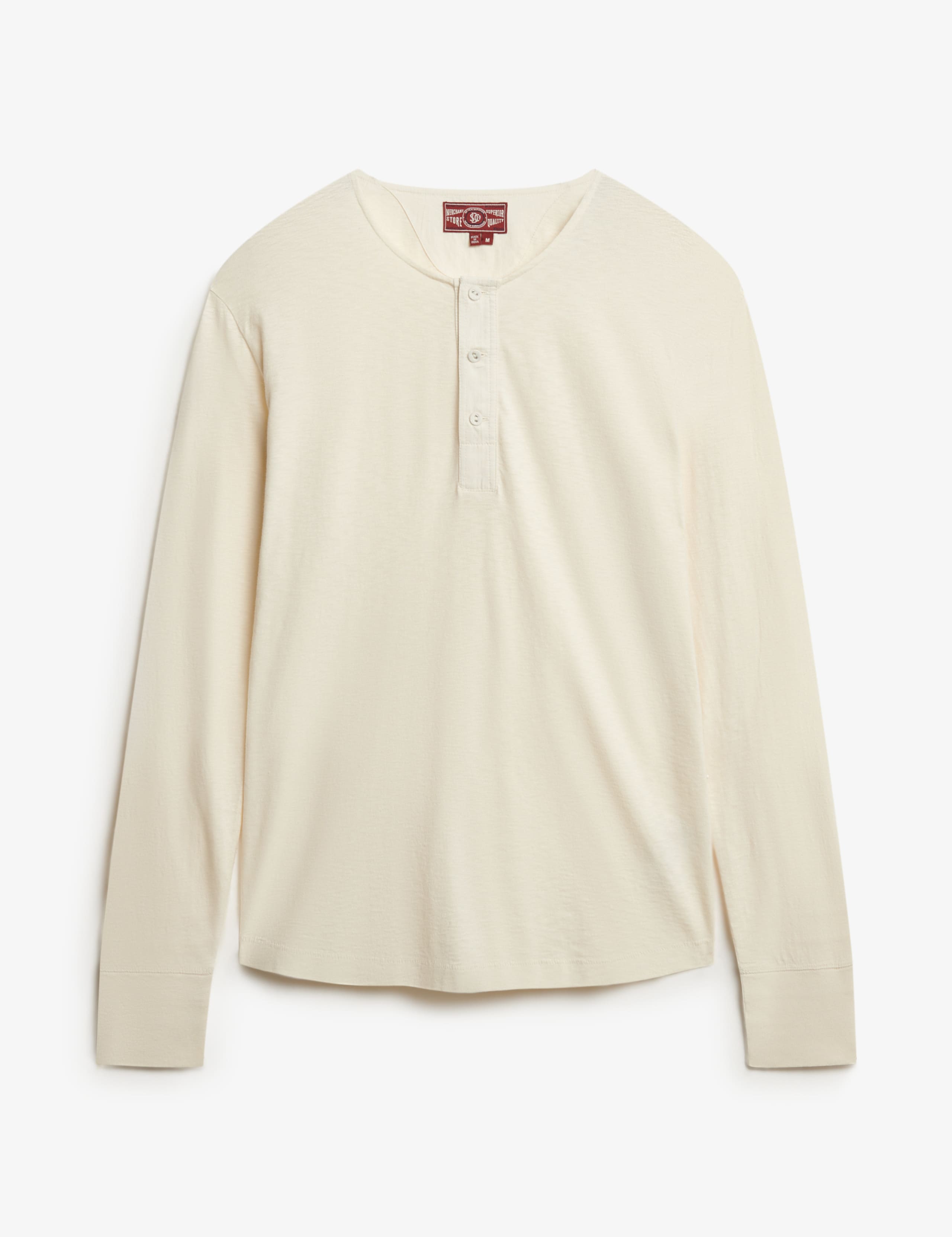 Pure Cotton Grandad Collar Long Sleeve Top 2 of 6