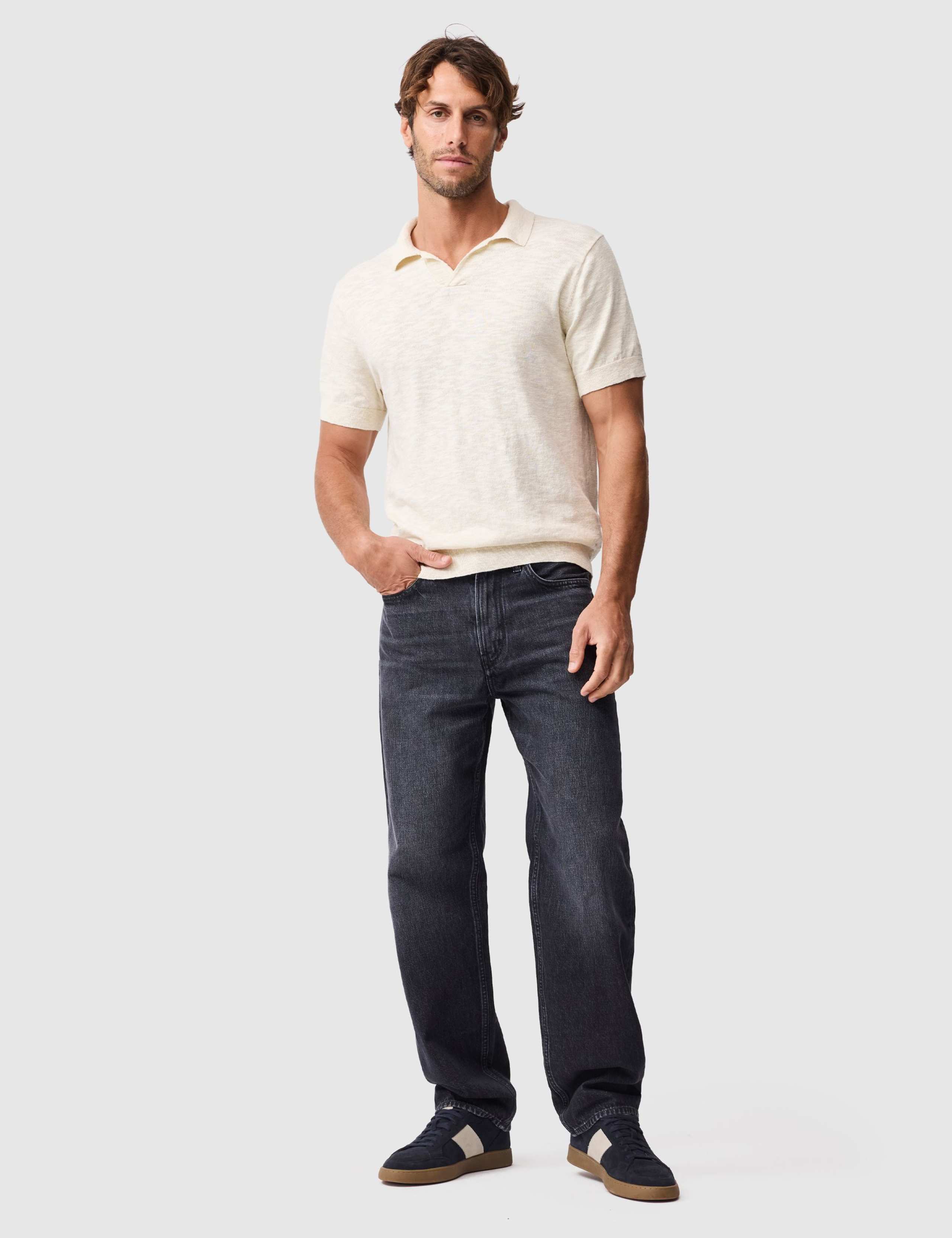 Poison Bay Linen Blend Knitted Polo Shirt 2 of 6