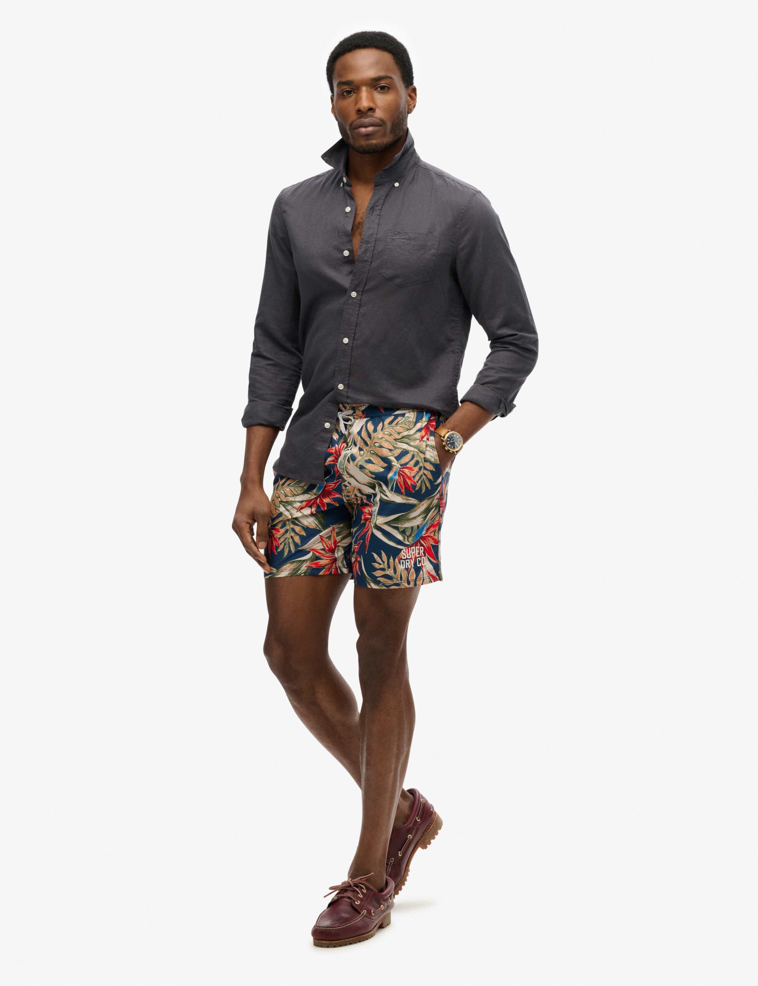 Hawaiian Print Swim Shorts 3 of 7
