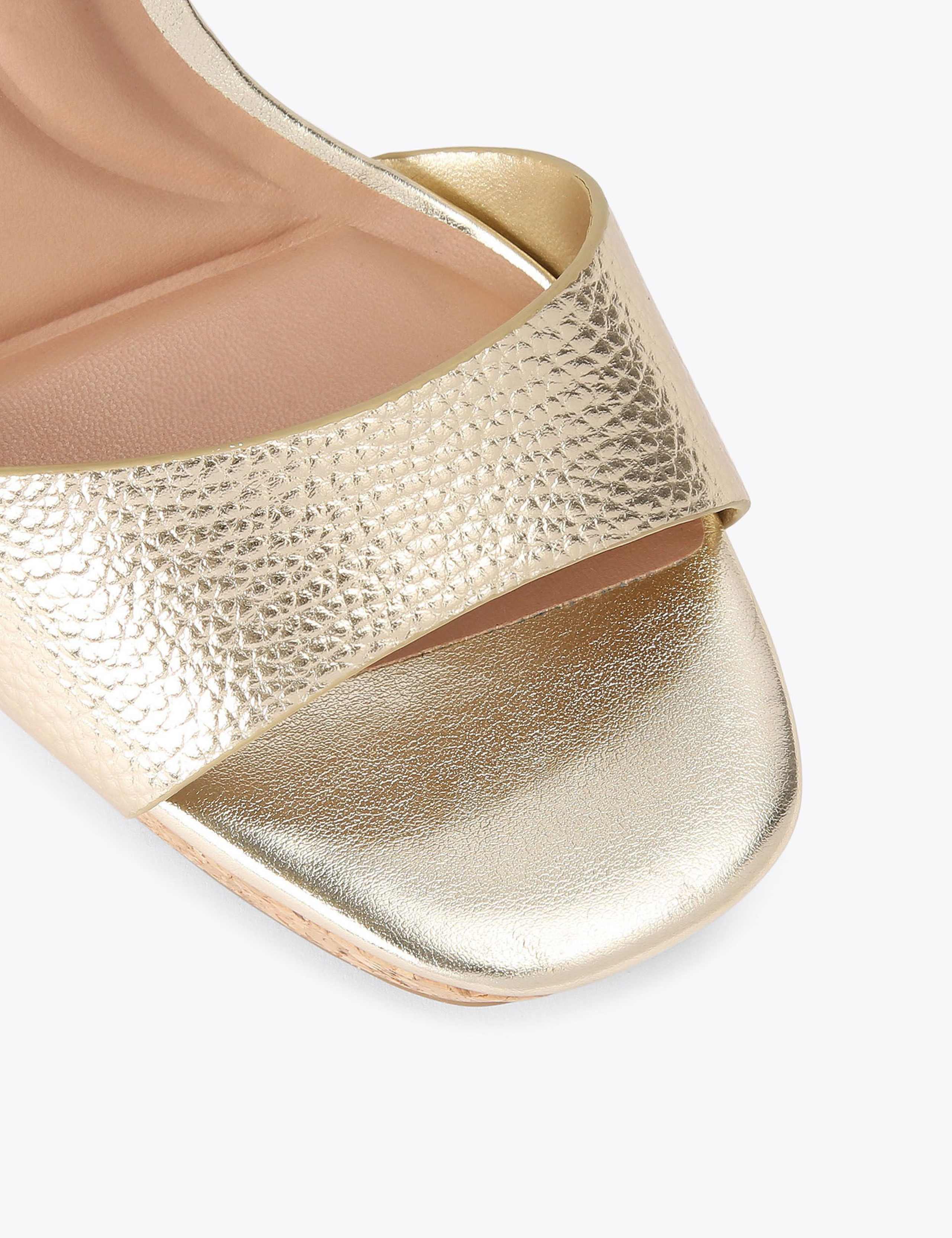 Metallic Wedge Sandals 4 of 5