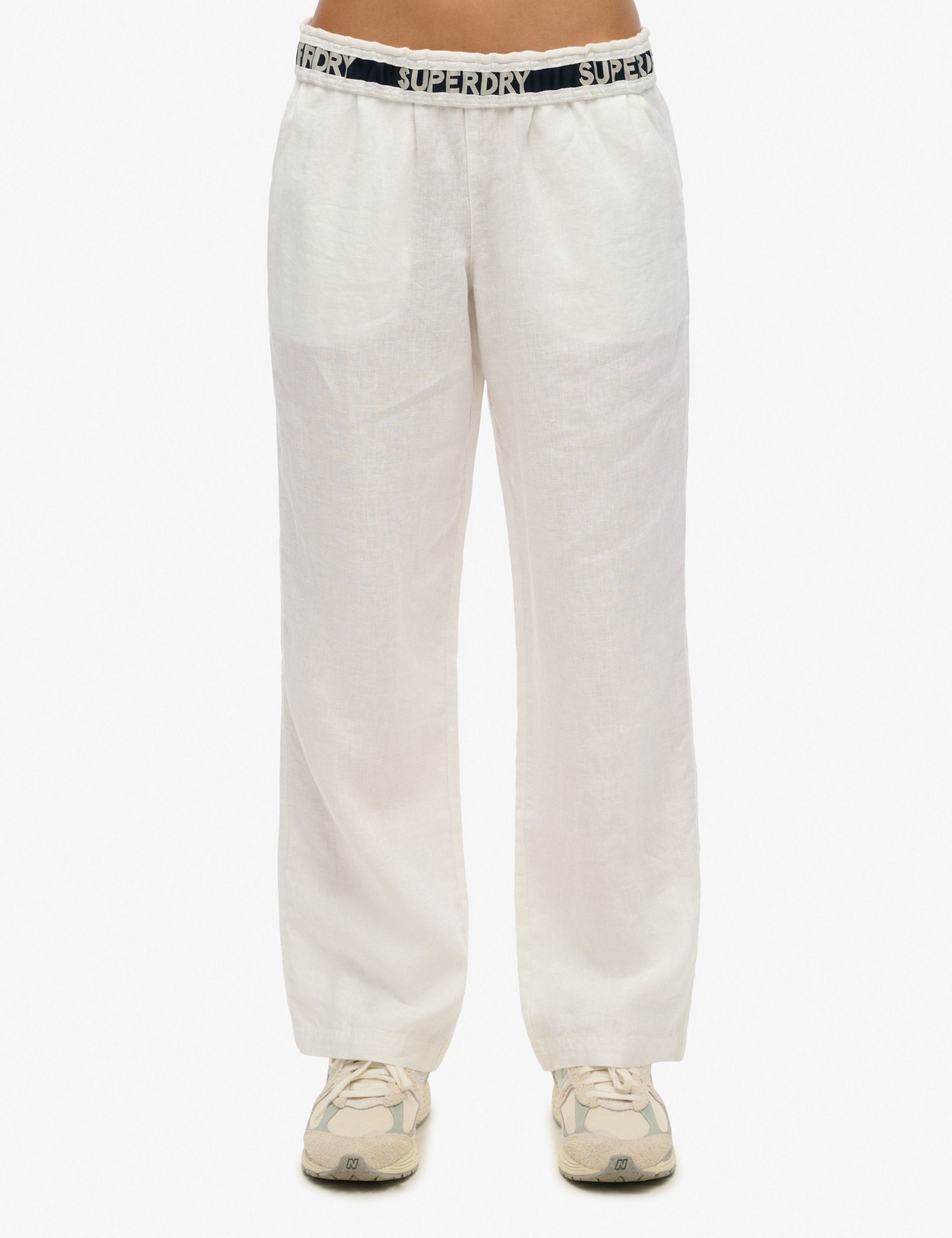 Pure Linen Drawstring Trousers 1 of 5