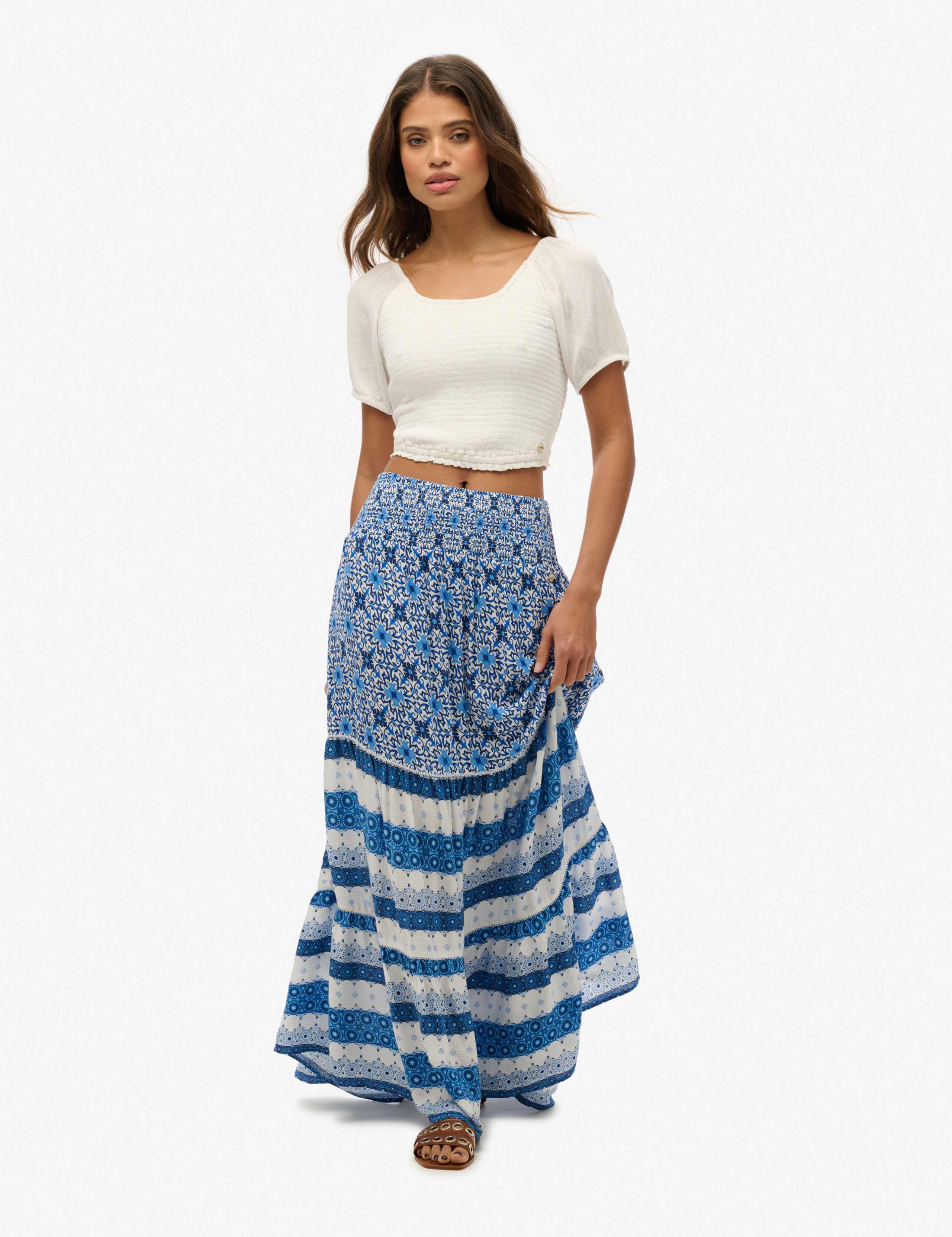 Printed Maxi Tiered Skirt 2 of 6