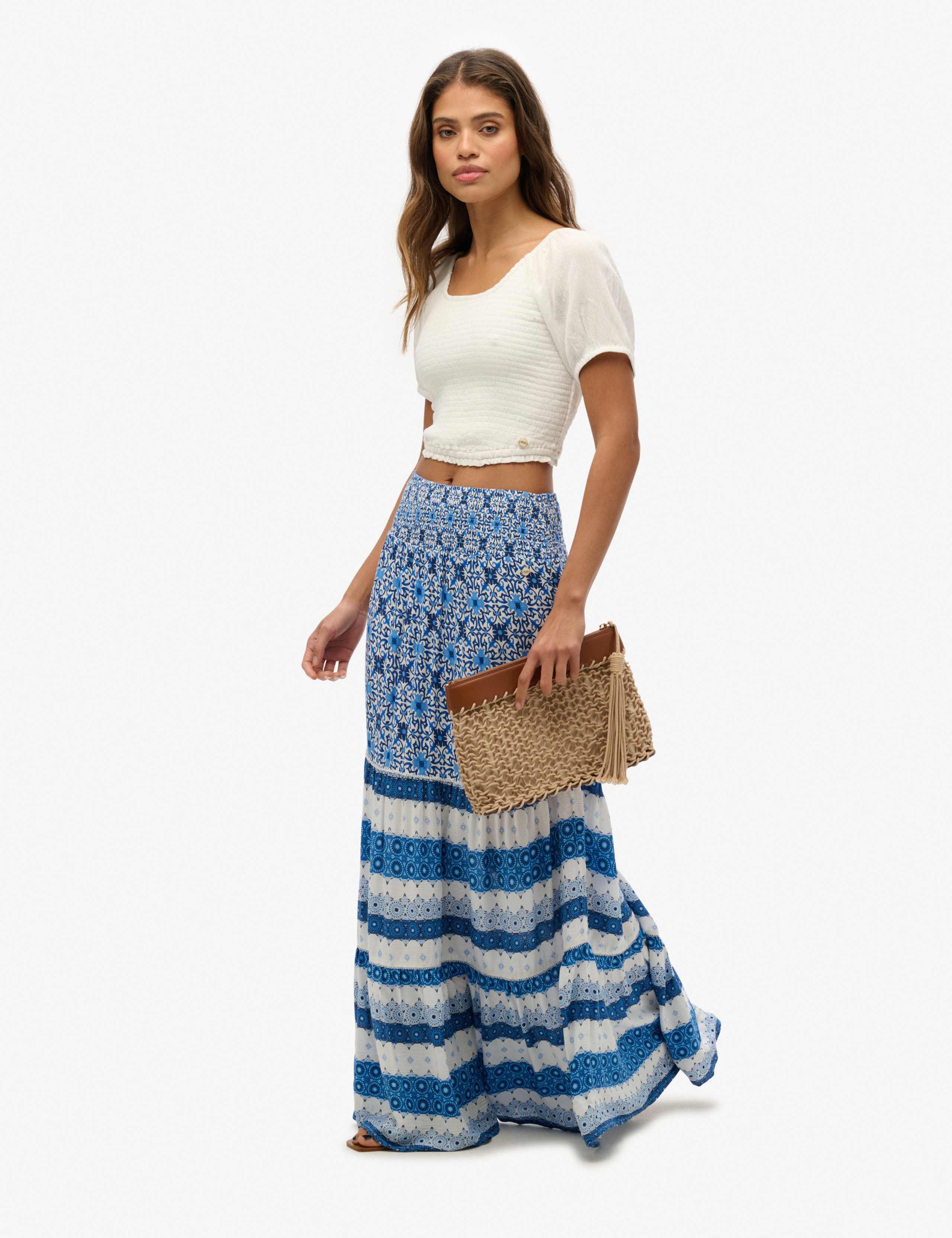 Printed Maxi Tiered Skirt 3 of 6