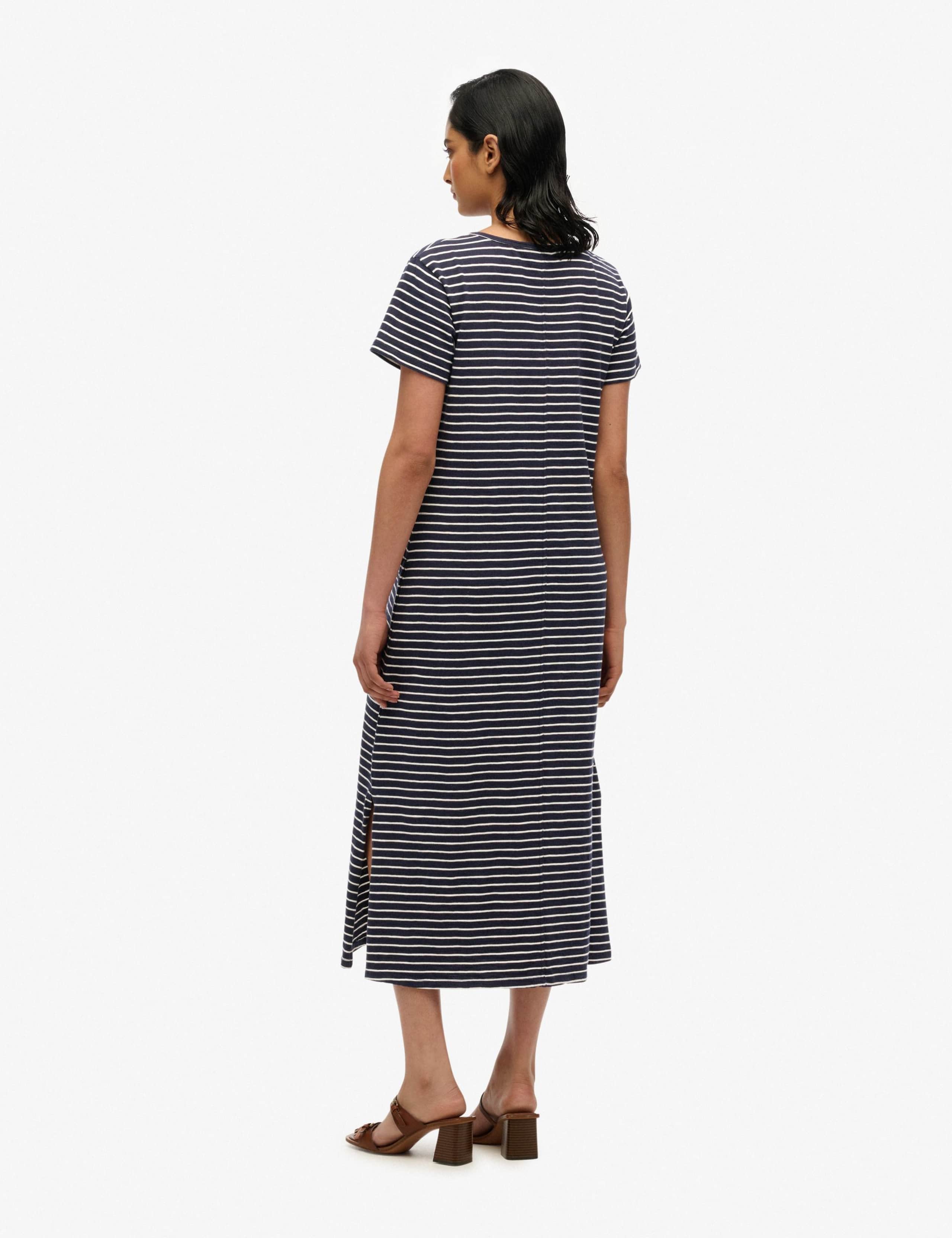 Jersey Button Through Midi Relaxed Dress 4 of 8