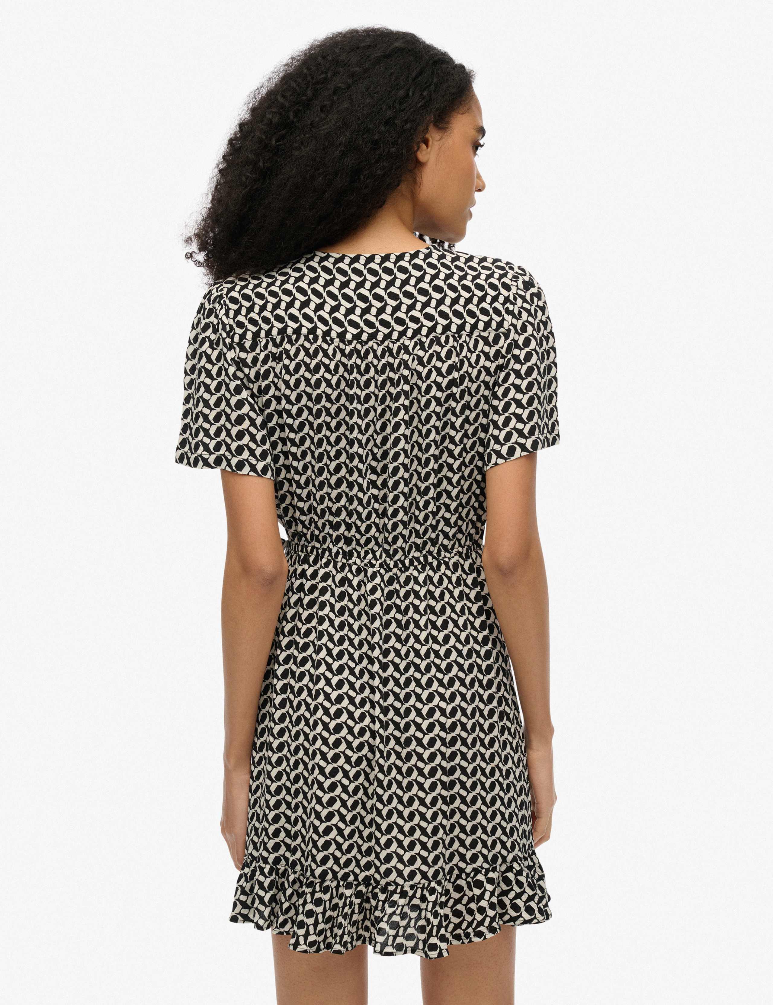 Printed Mini Wrap Dress 4 of 5