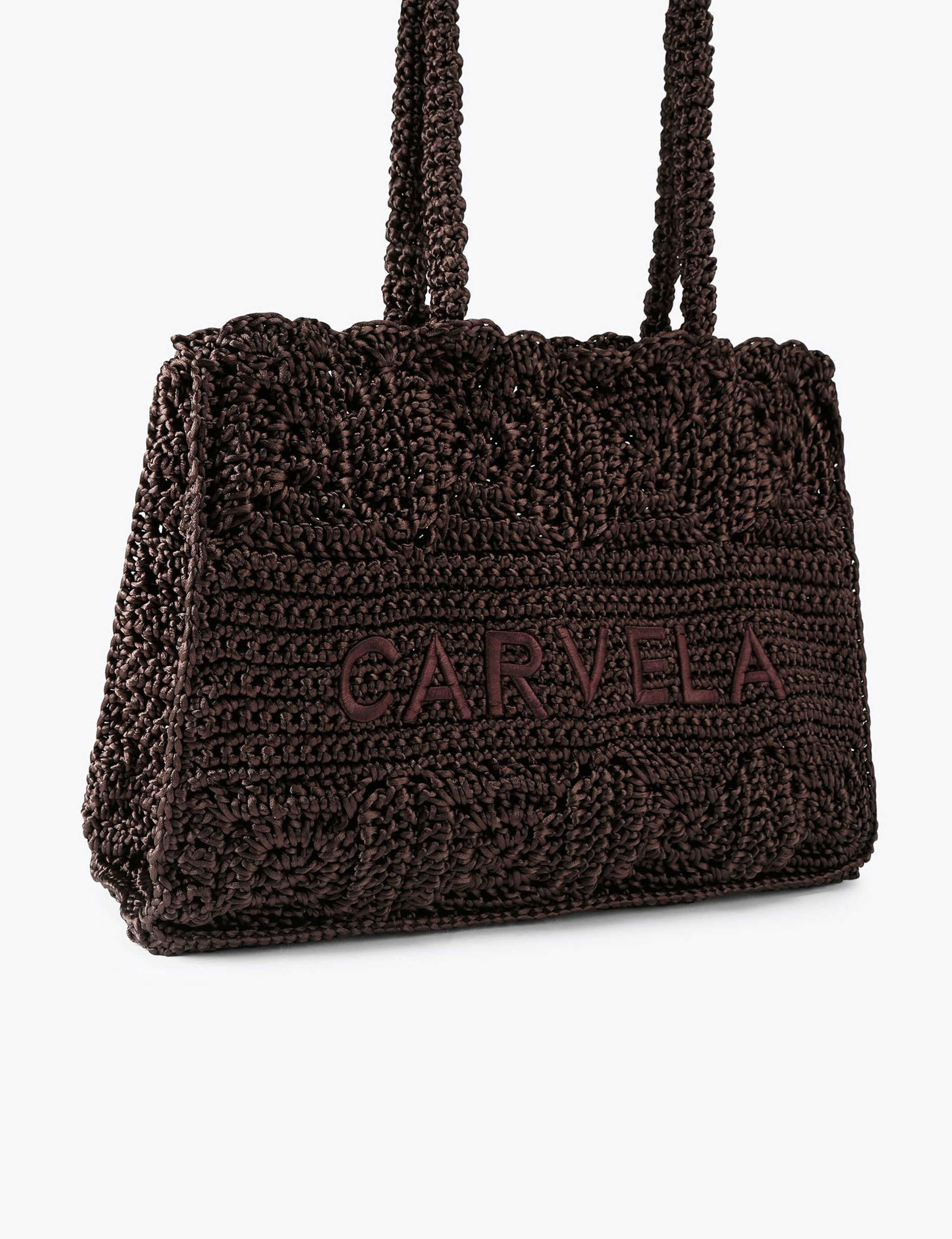 Pure Silk Knitted Tote Bag 3 of 4