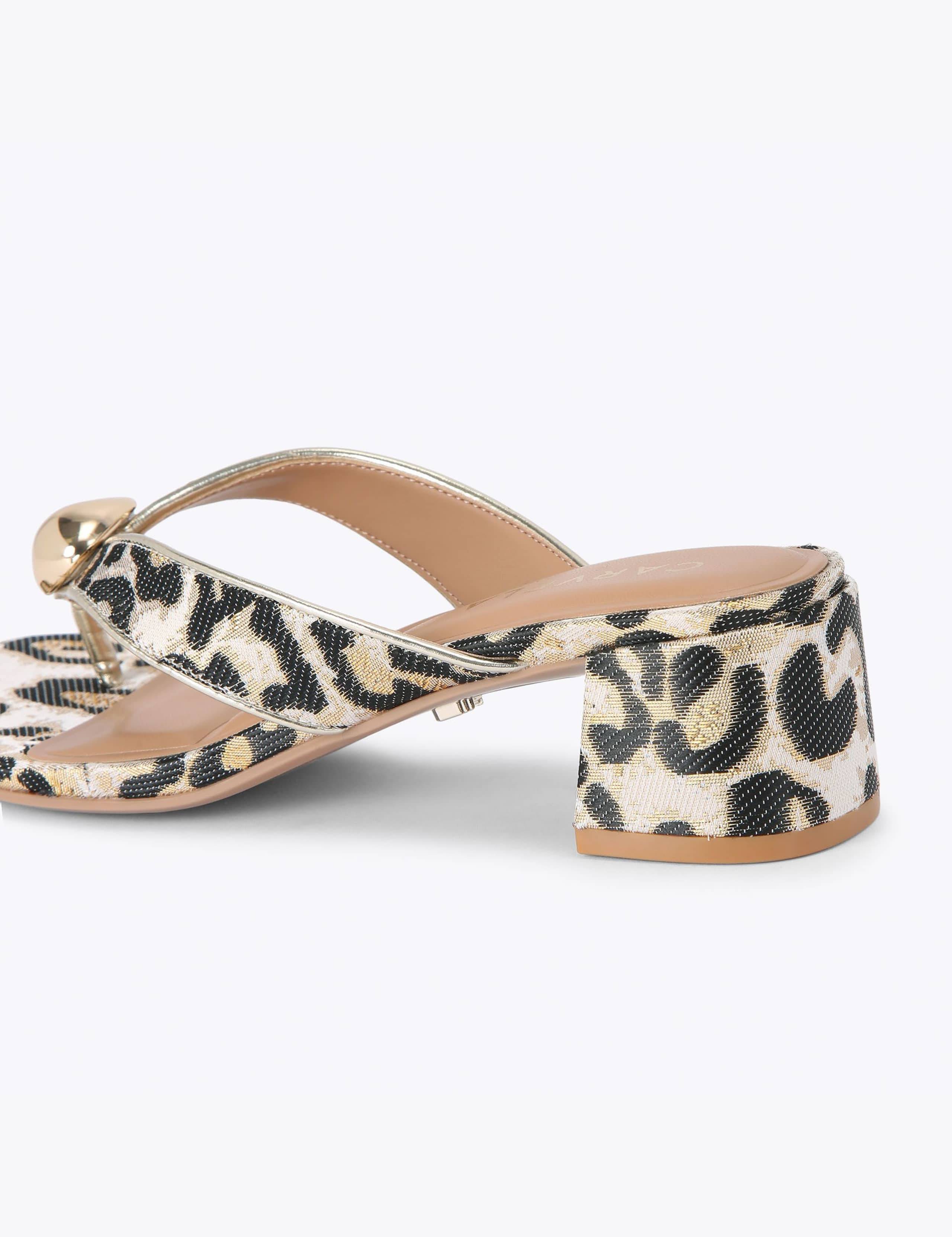 Leopard Print Block Heel Sandals 4 of 4