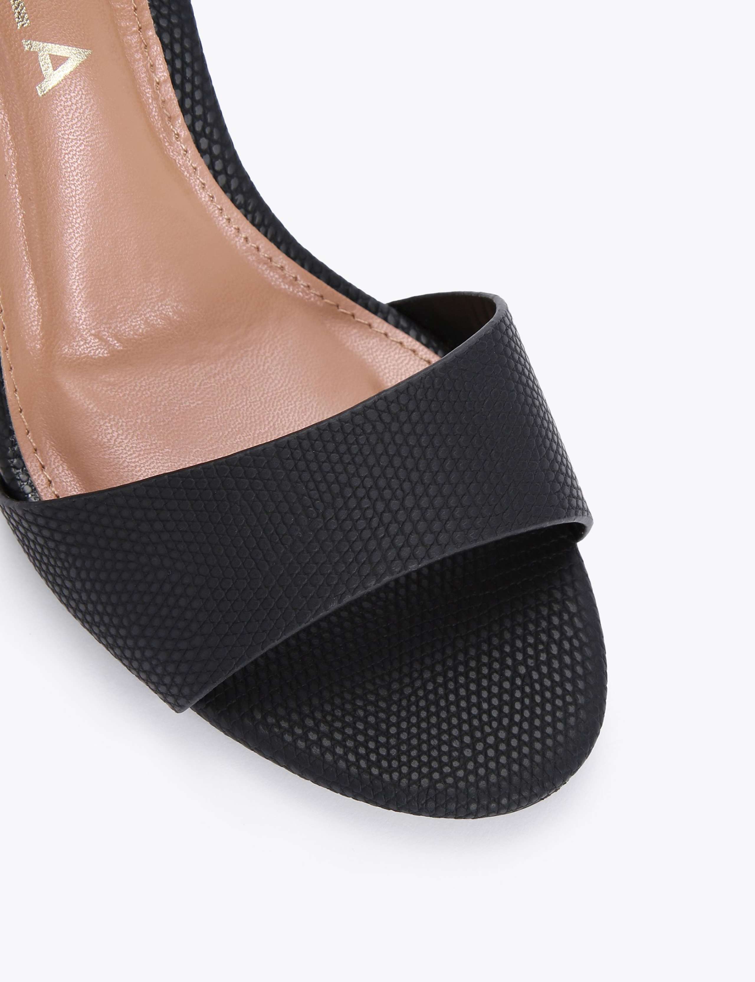 Metallic Ankle Strap Block Heel Sandals 3 of 4