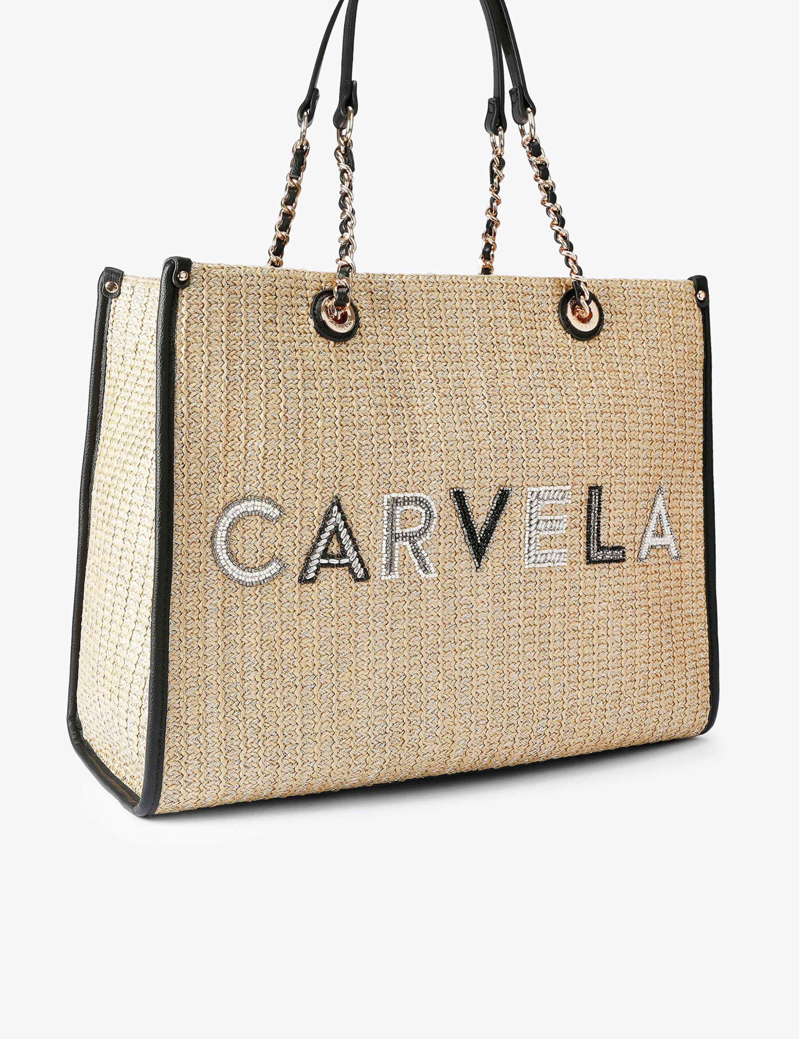 Raffia Beaded Tote Bag & Pouch 2 of 4
