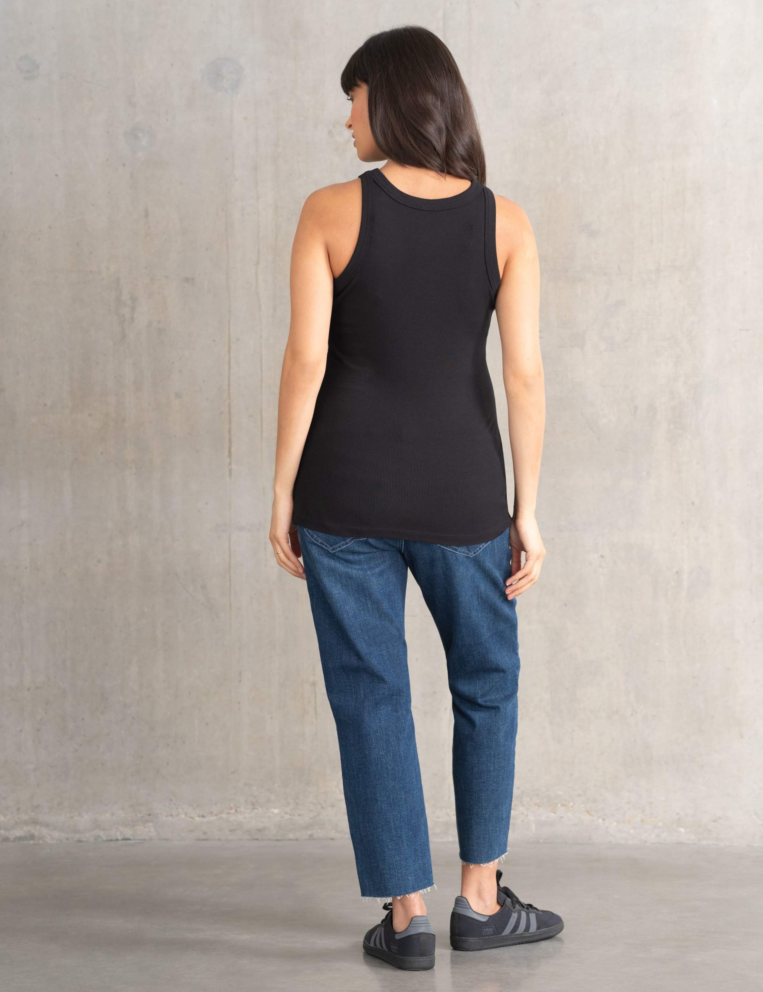 Maternity Jersey Ribbed Racer Back Vest Top 2 of 3