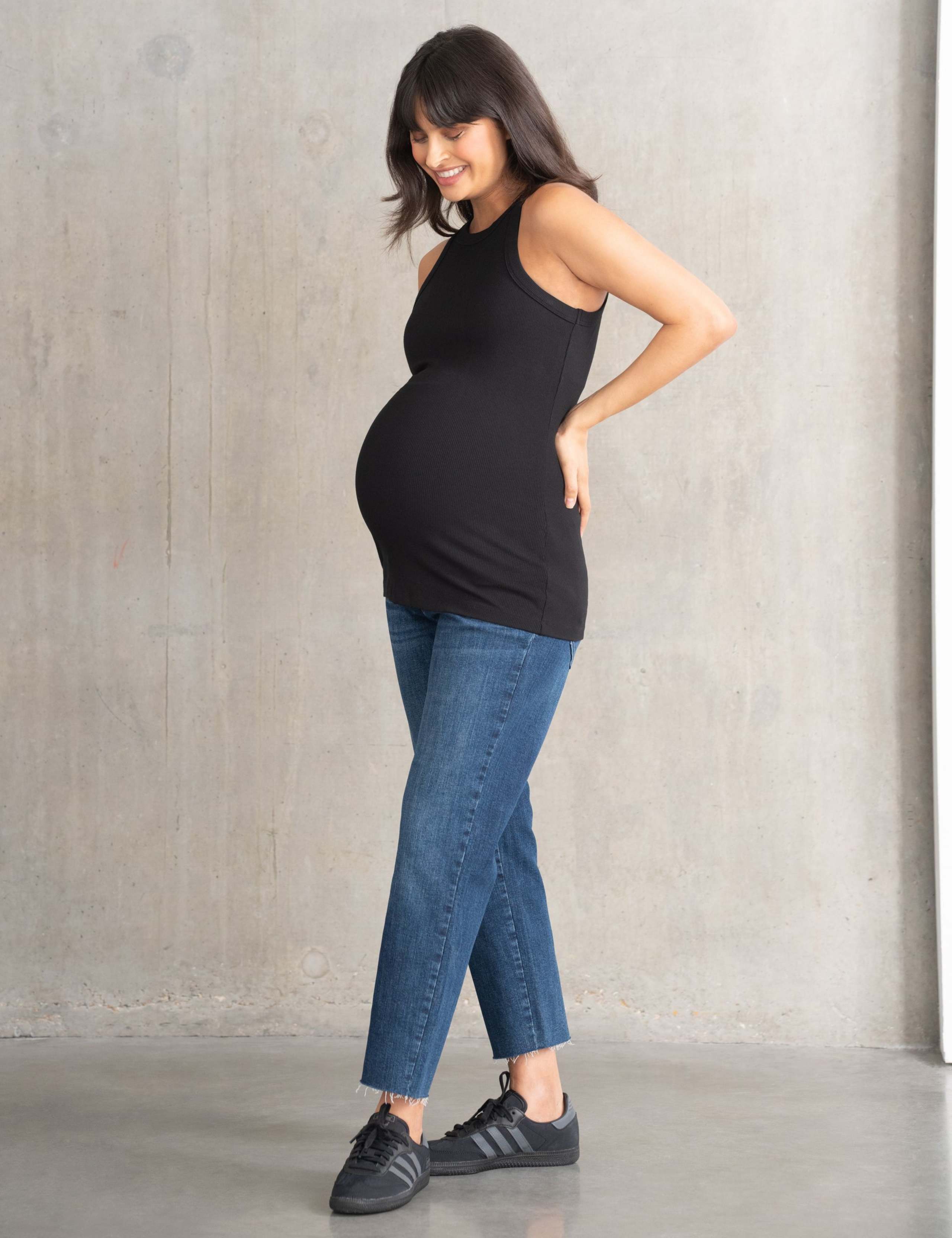 Maternity Jersey Ribbed Racer Back Vest Top 3 of 3