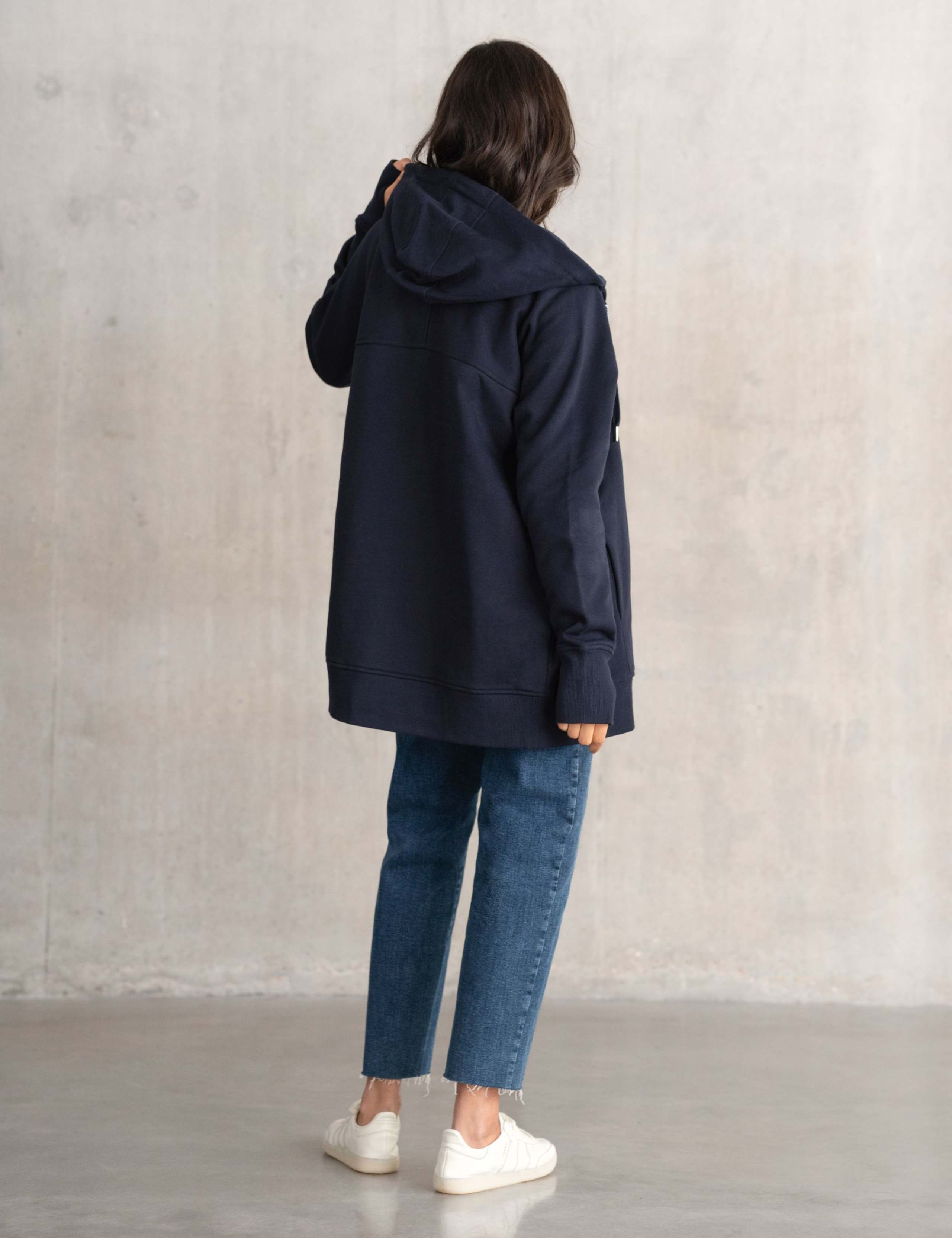 Maternity Jersey Zip Up Baby Wearing Hoodie 5 of 6