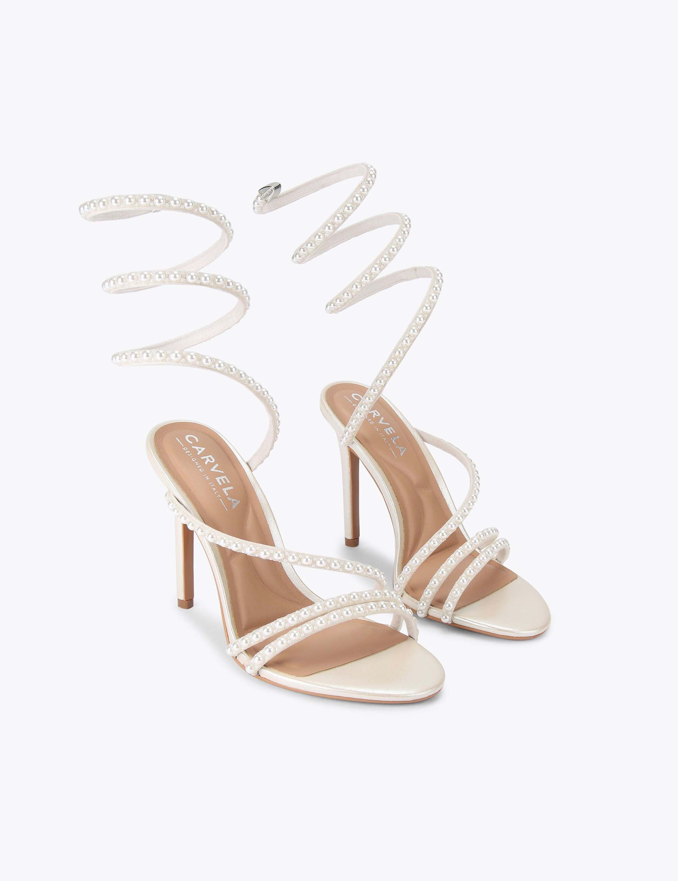 Embellished Spiral Strap Stiletto Heels 2 of 4