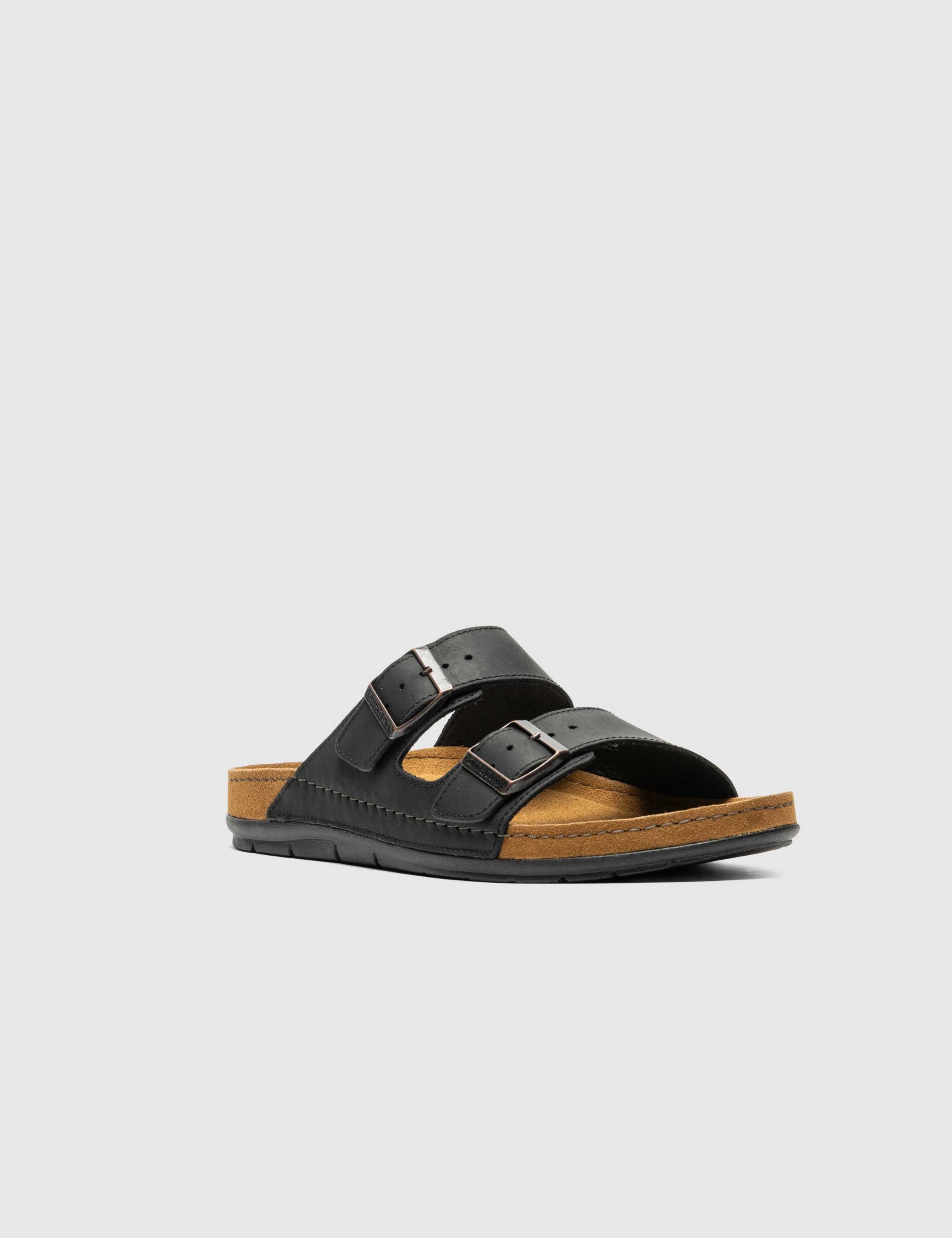 Raglan Slide Regular Fit Leather Buckle Sliders 2 of 10