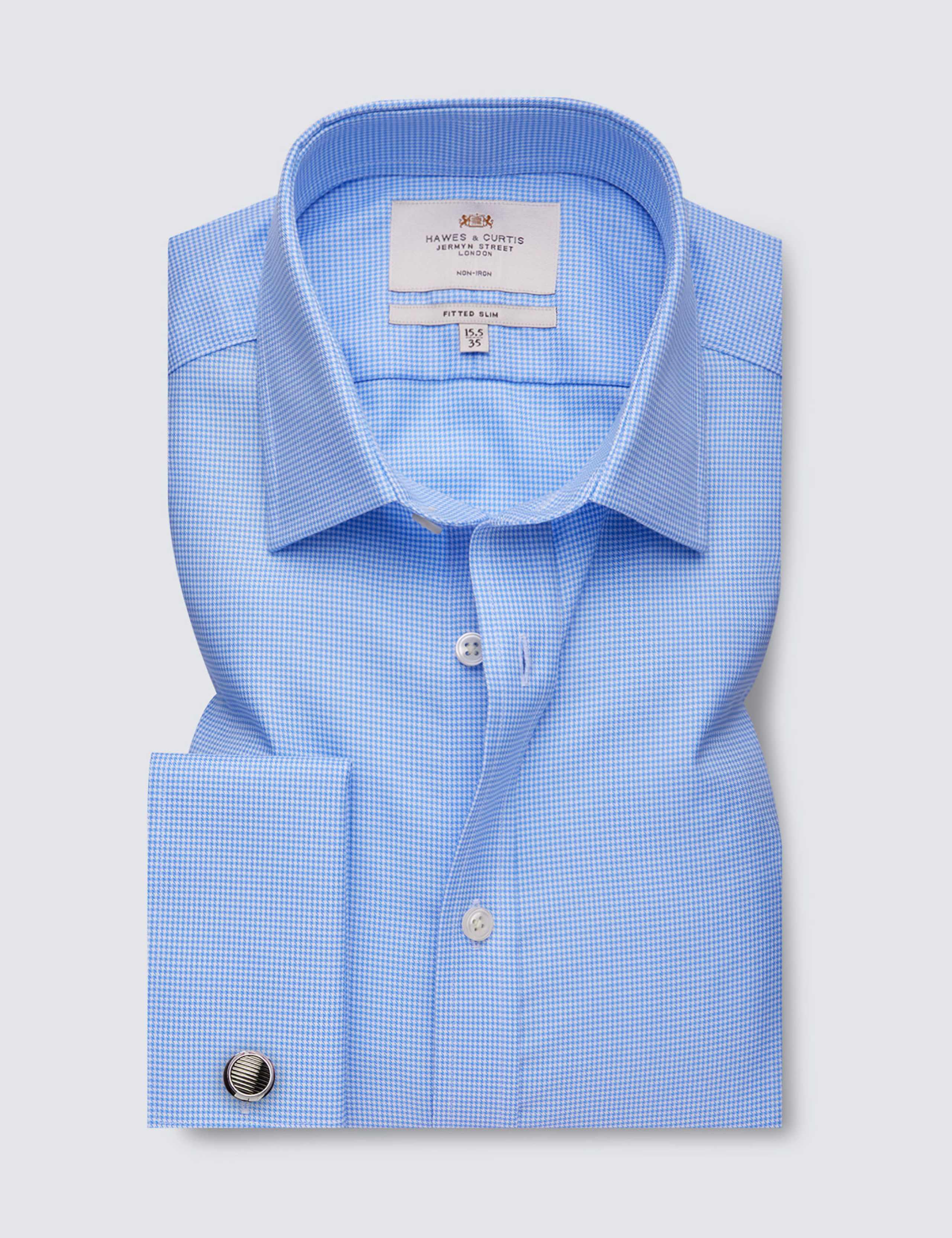 Slim Fit Non Iron Pure Cotton Check Shirt 2 of 3