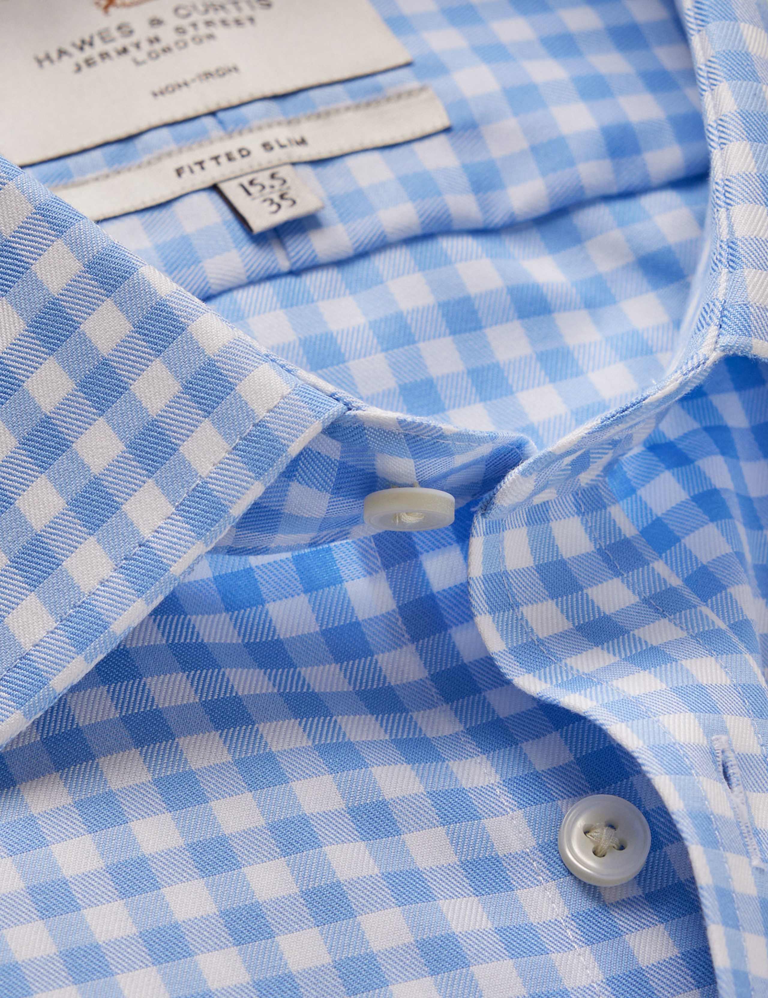 Slim Fit Easy Iron Pure Cotton Check Shirt 3 of 3