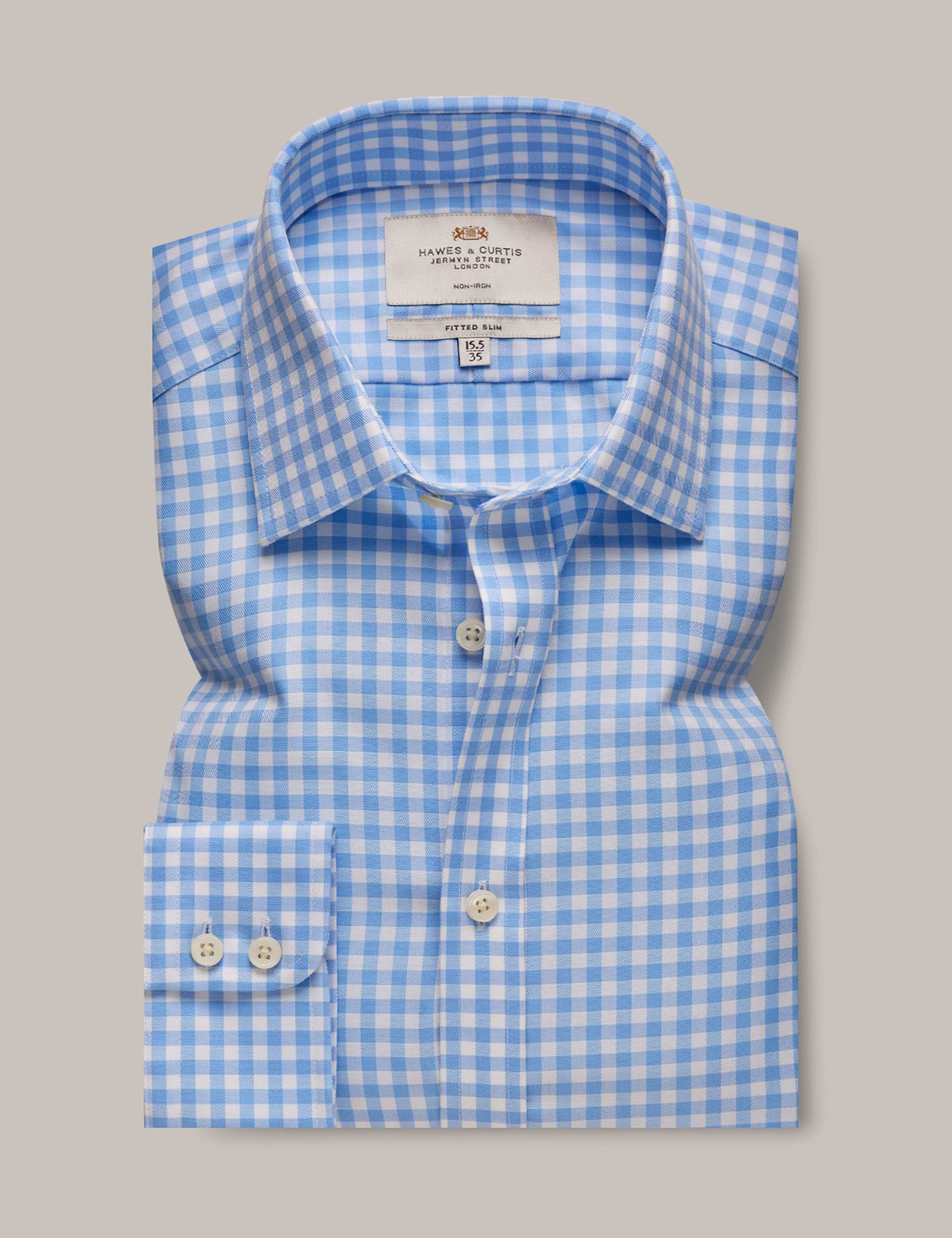 Slim Fit Easy Iron Pure Cotton Check Shirt 2 of 3