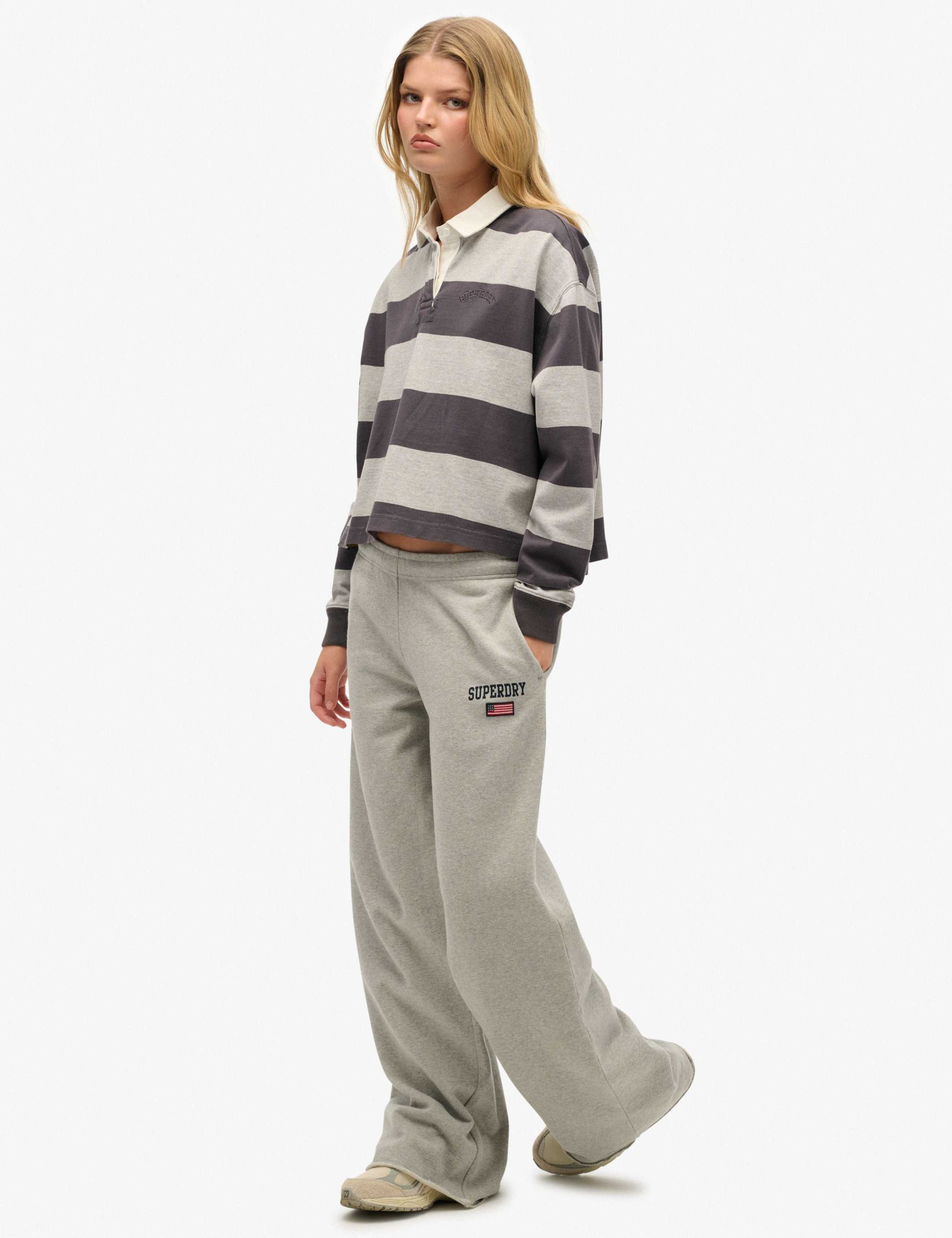 Pure Cotton Wide Leg Joggers 3 of 4