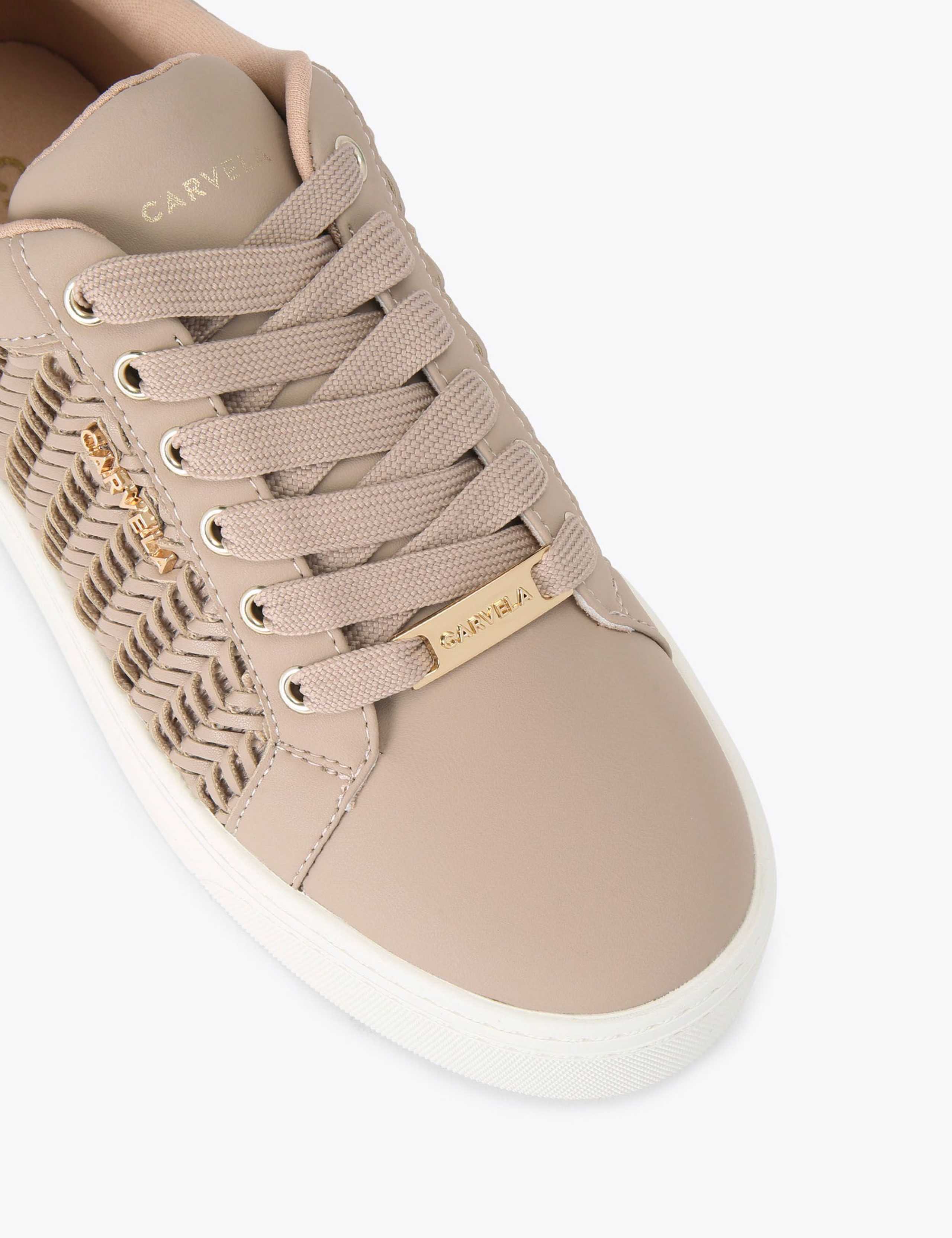 Lace Up Woven Platform Trainers 3 of 4