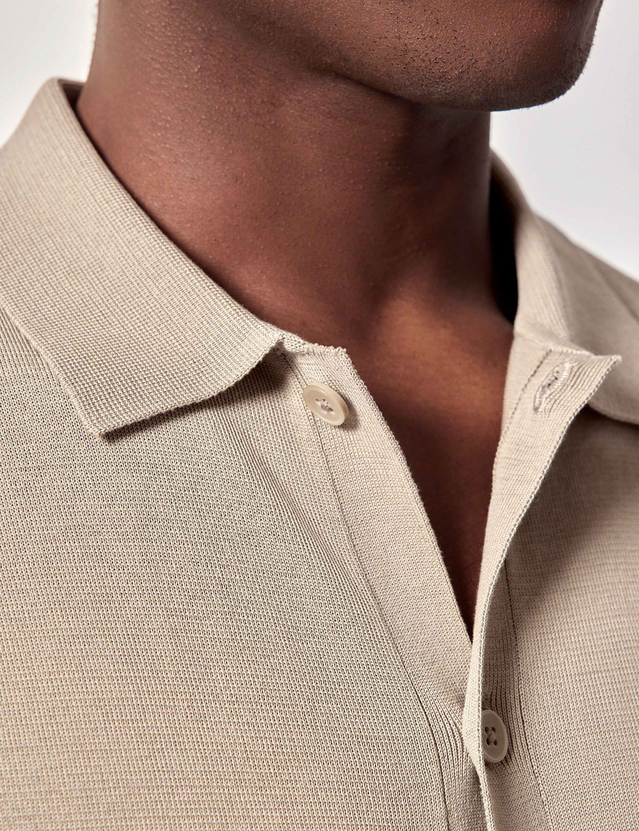 Pure Cotton Button Through Knitted Polo Shirt 2 of 3