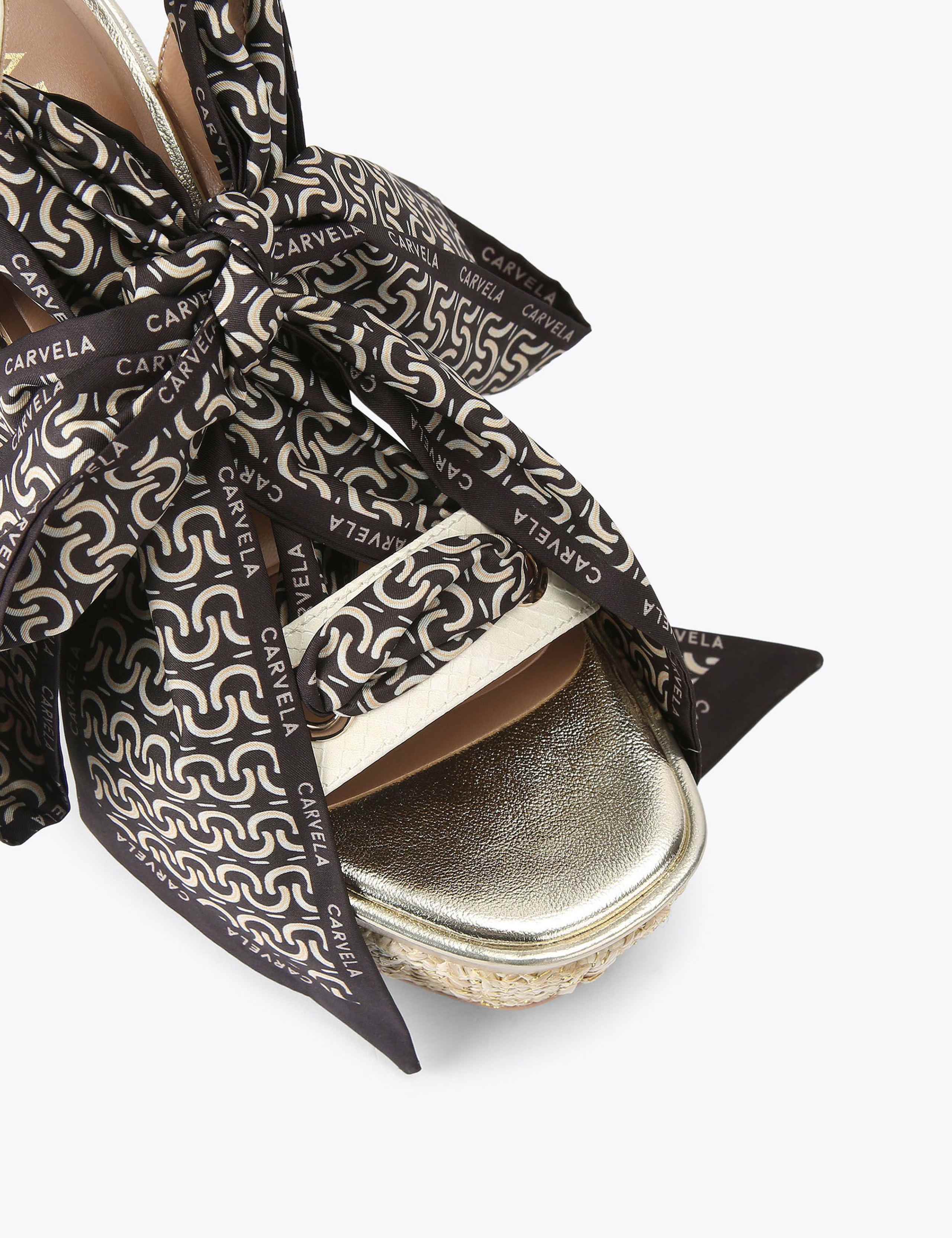 Scarf Wedge Sandals 3 of 4