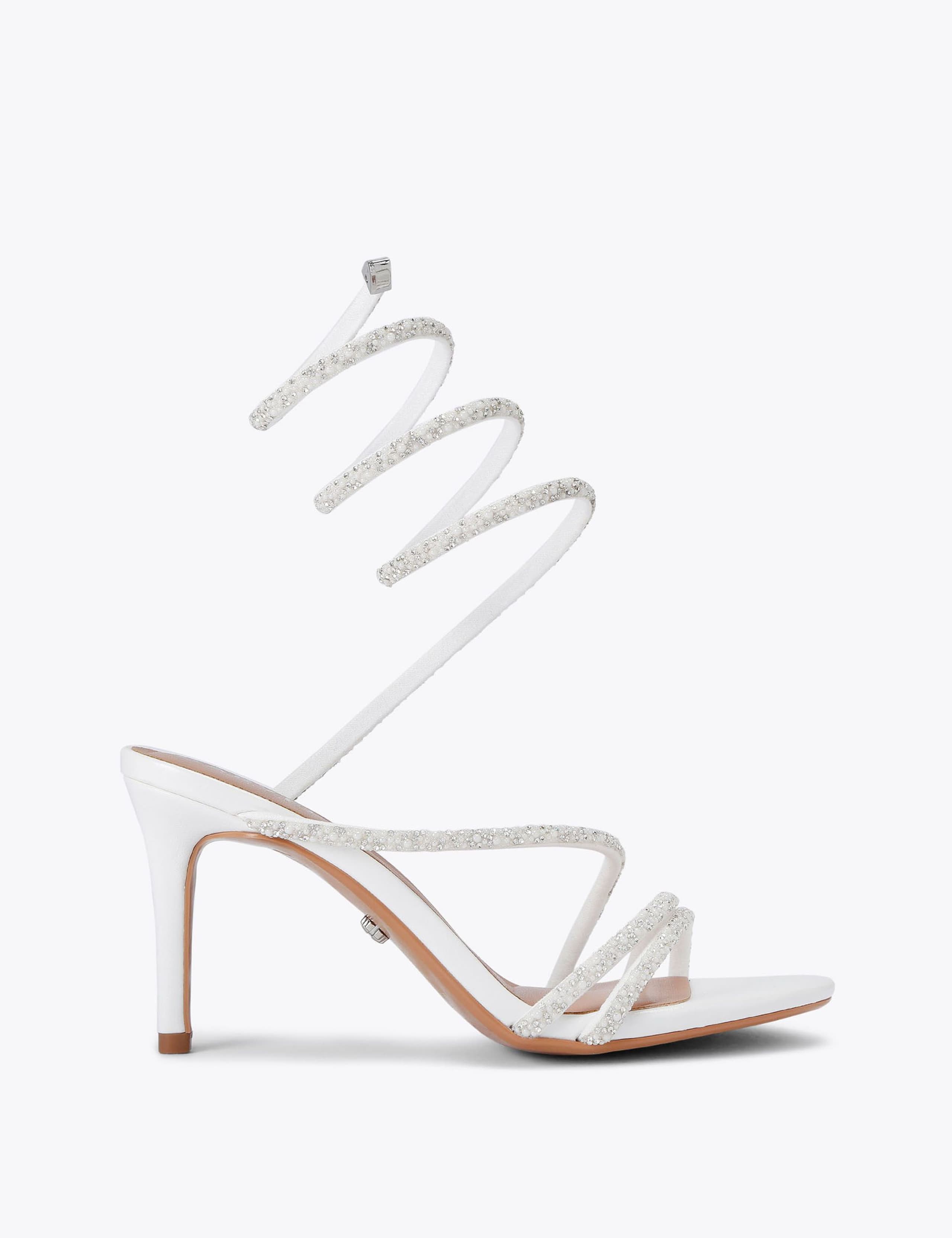Embellished Spiral Strap Stiletto Heels 1 of 5
