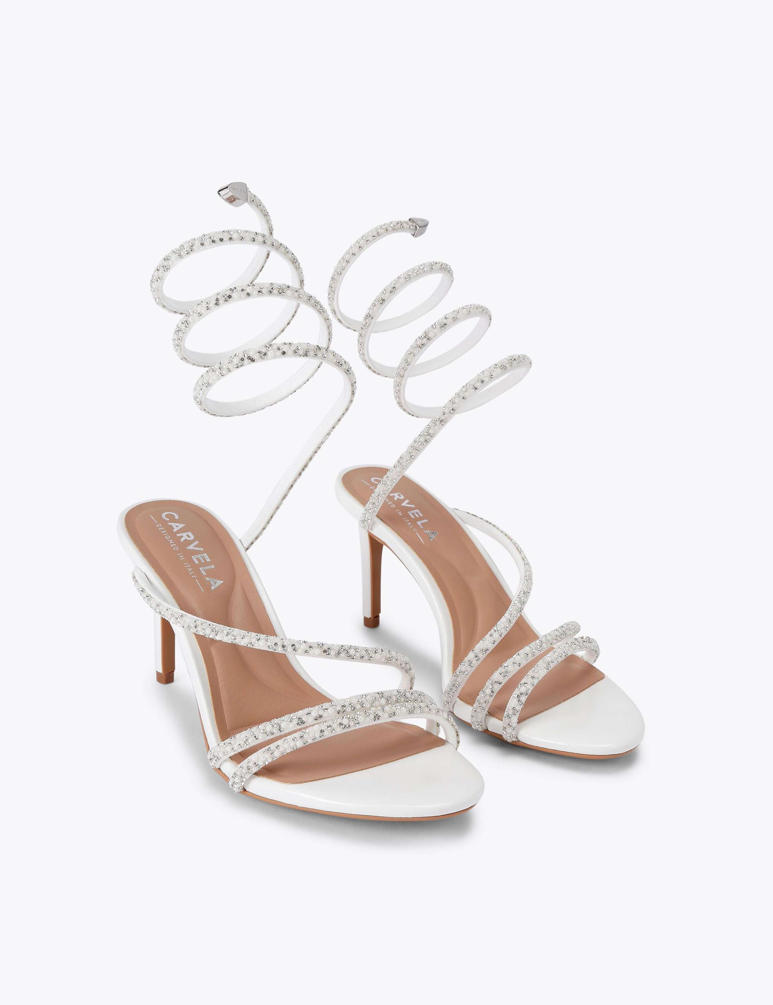 Embellished Spiral Strap Stiletto Heels 2 of 5