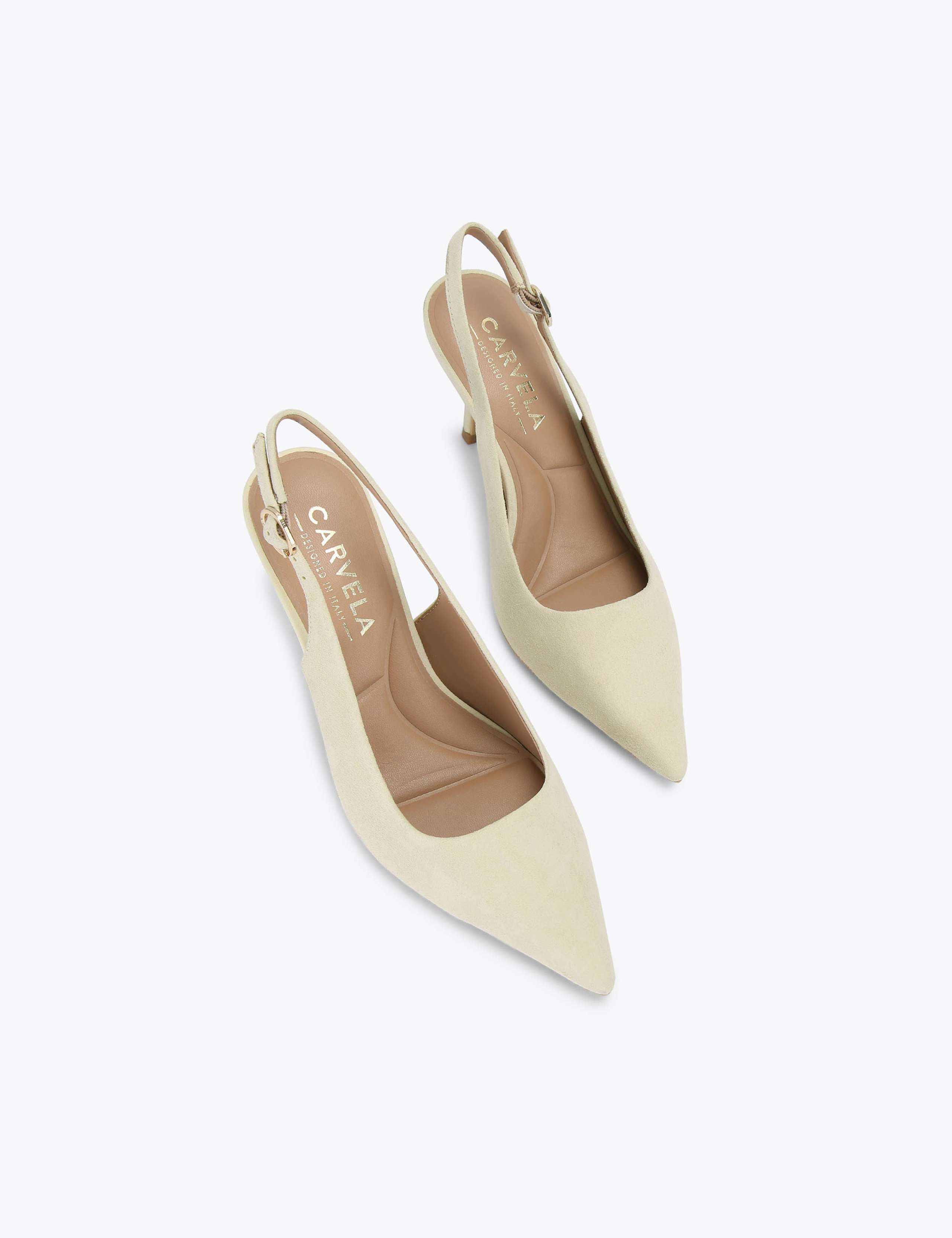 Suede Stiletto Heel Slingback Shoes 2 of 4