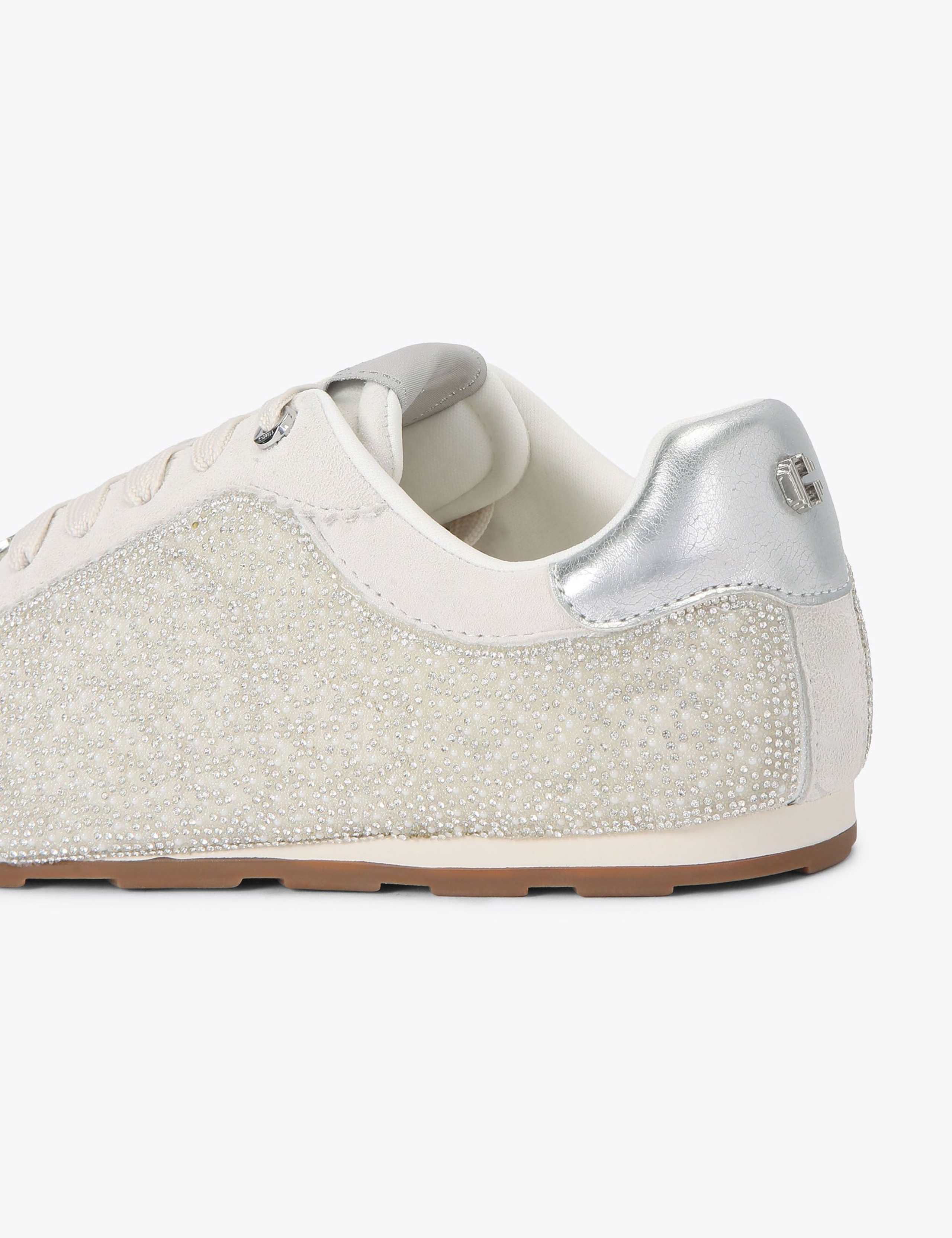 Leather Sparkle Embellished Trainers 4 of 4