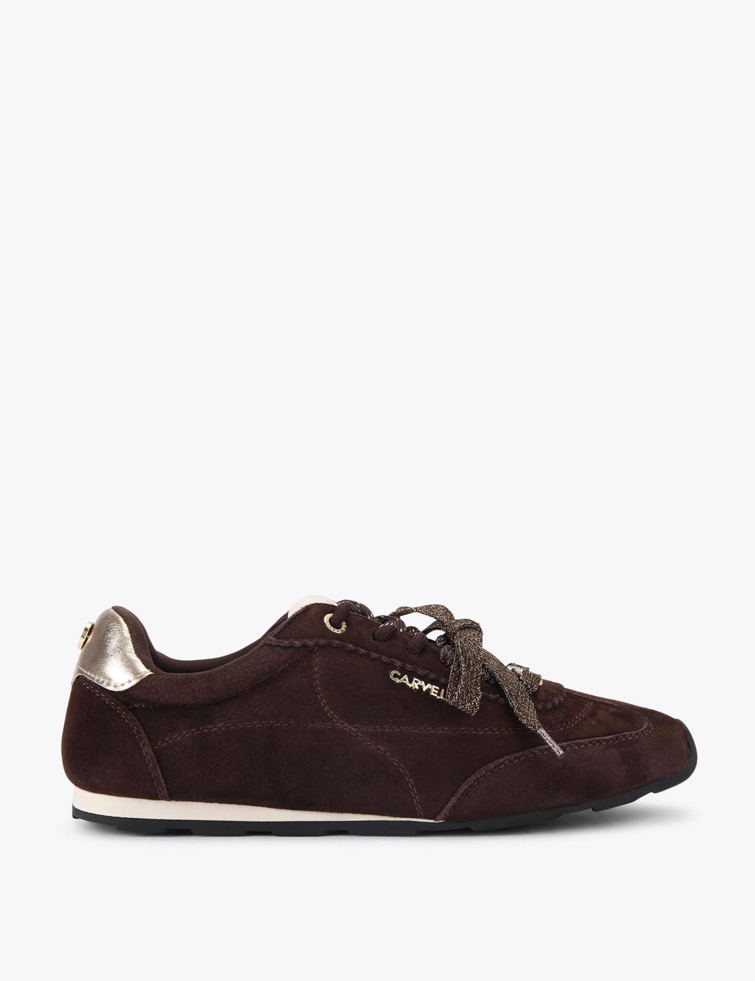 Suede Double Lace Up Trainers 1 of 4