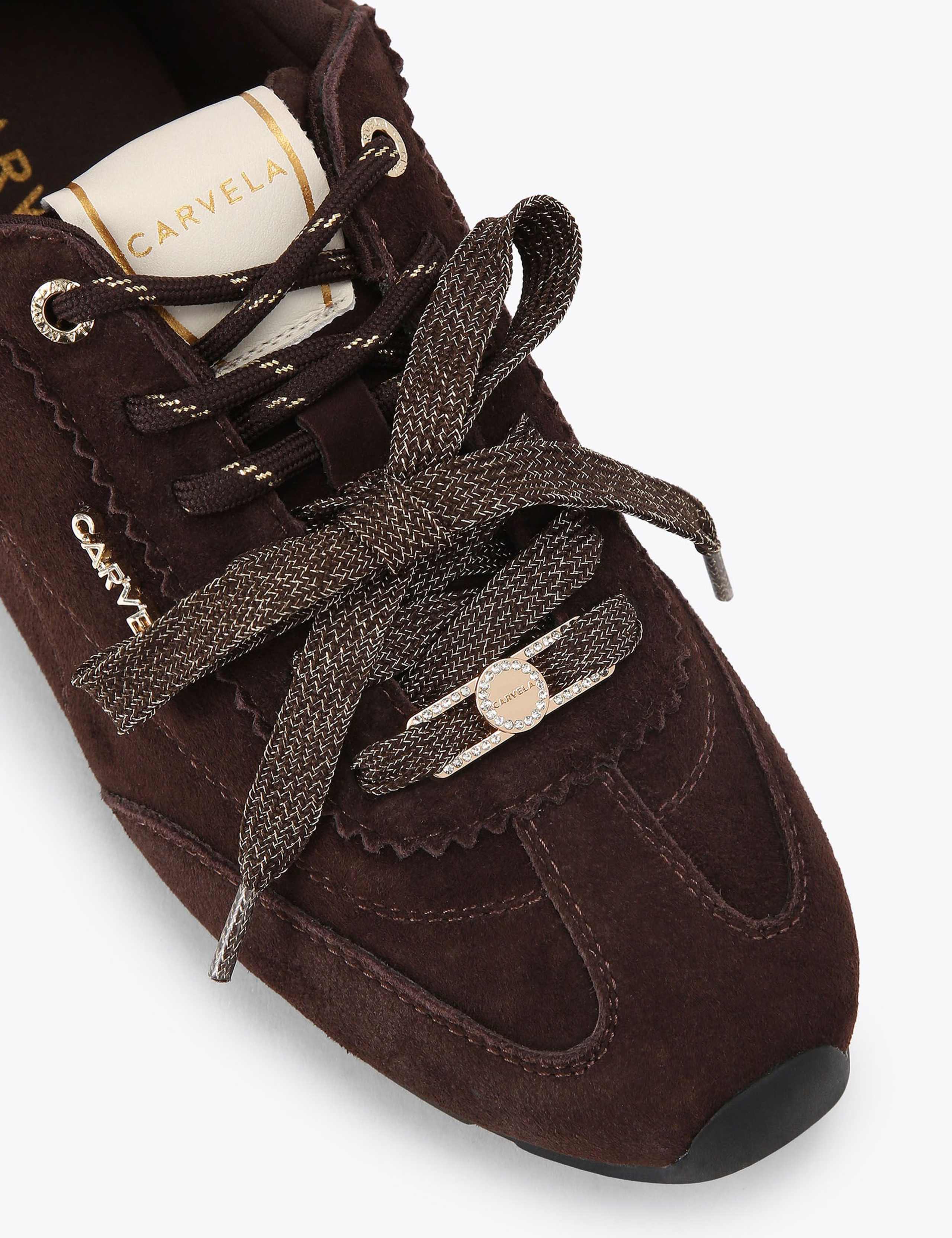 Suede Double Lace Up Trainers 4 of 4