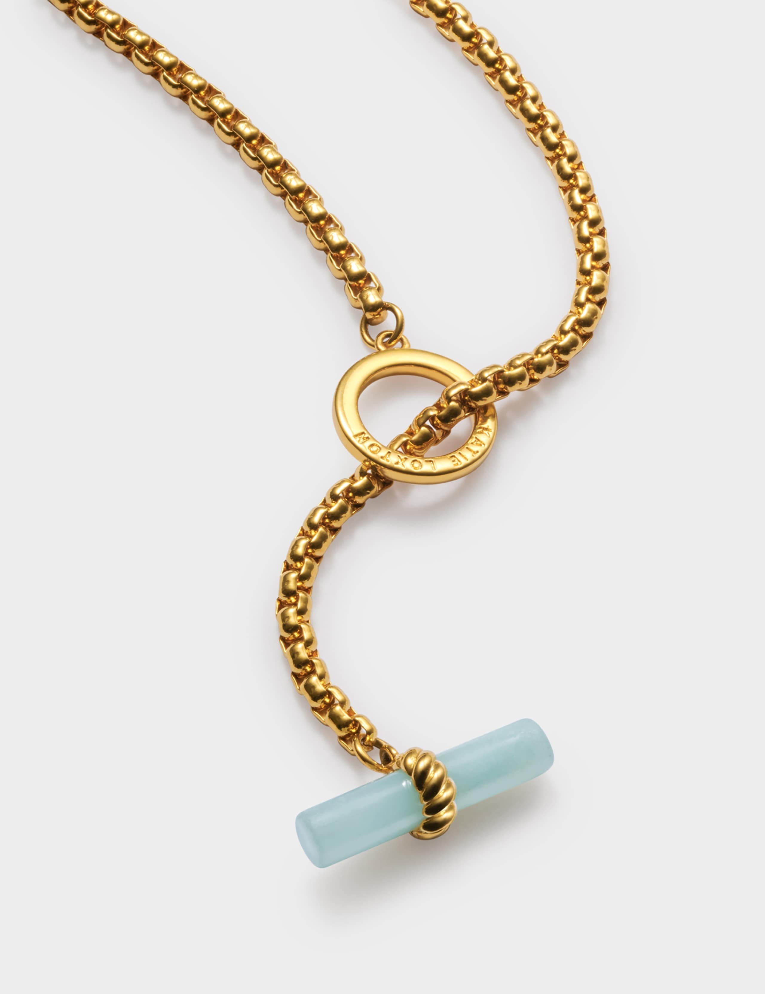 Gold Plated T-Bar Necklace 3 of 3