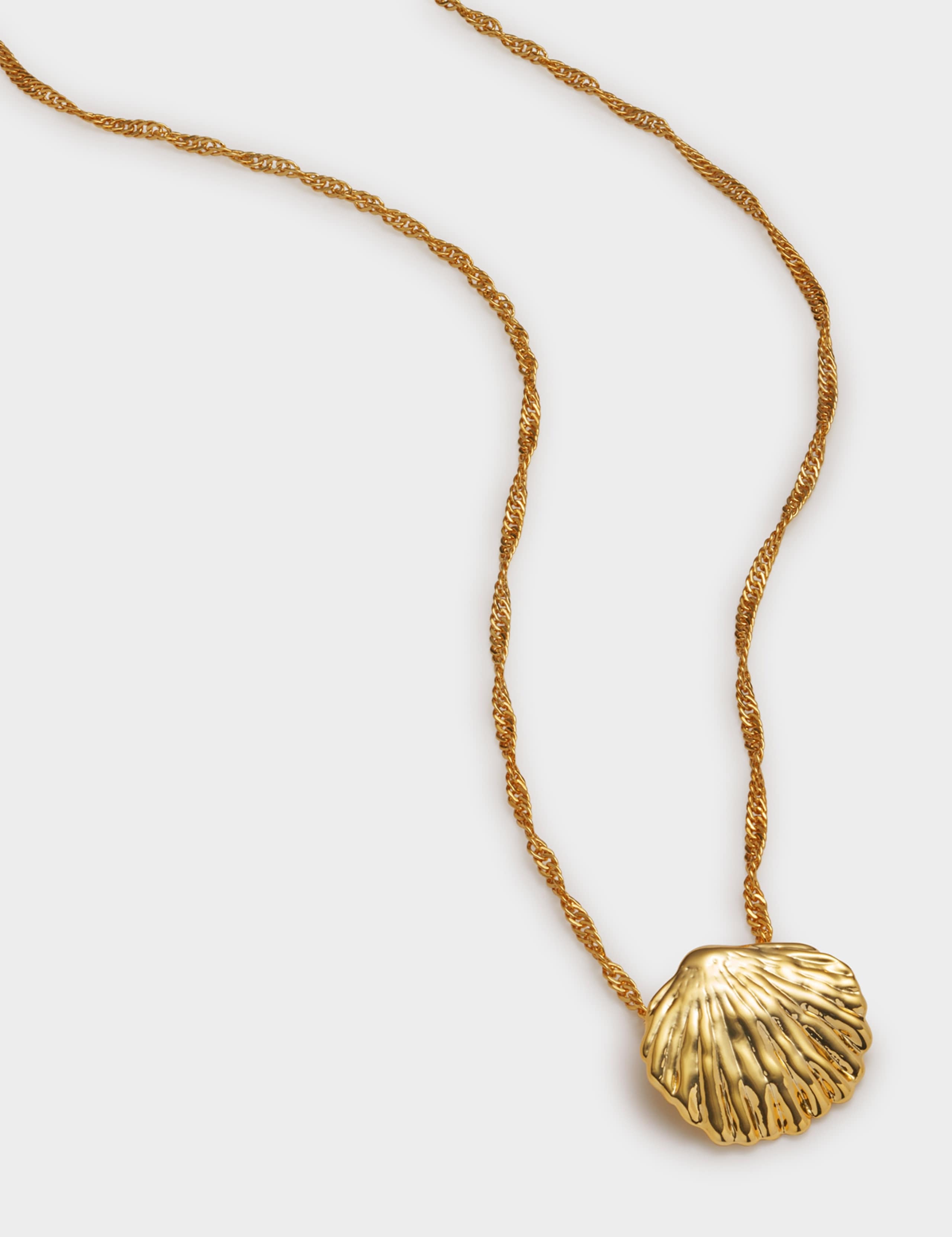 Gold Plated Shell Necklace 3 of 3