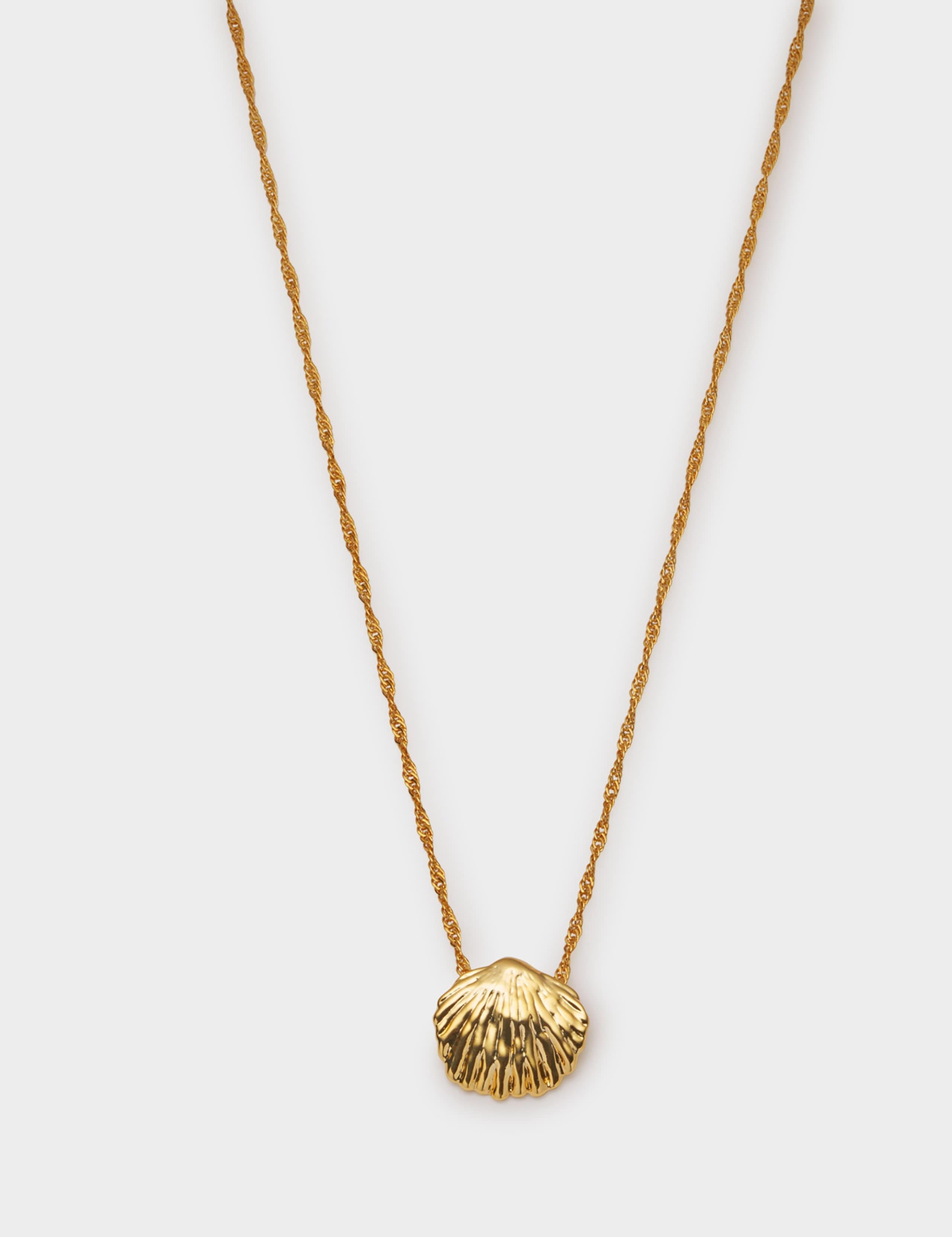 Gold Plated Shell Necklace 2 of 3