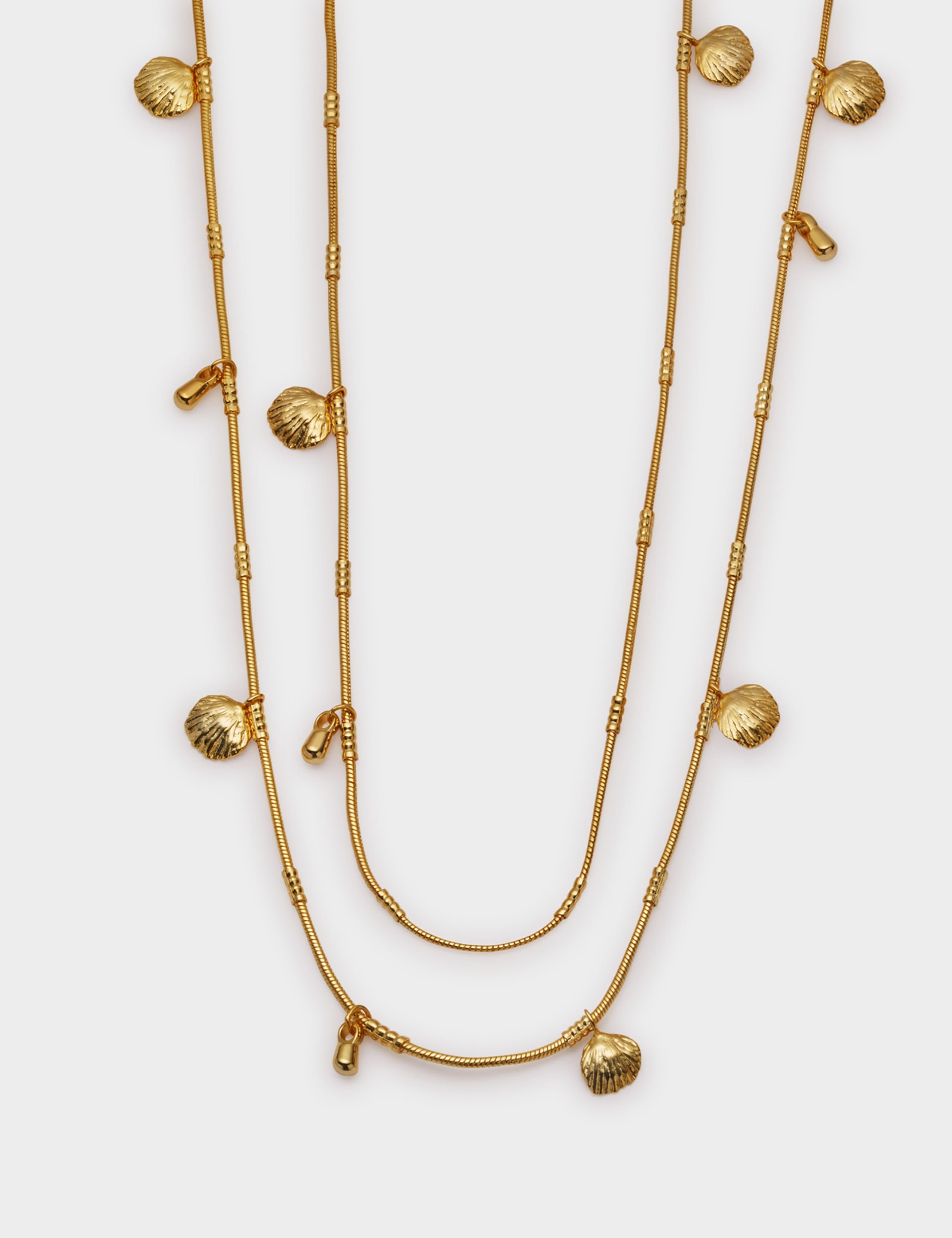Gold Plated Shell Charm Necklace 3 of 3