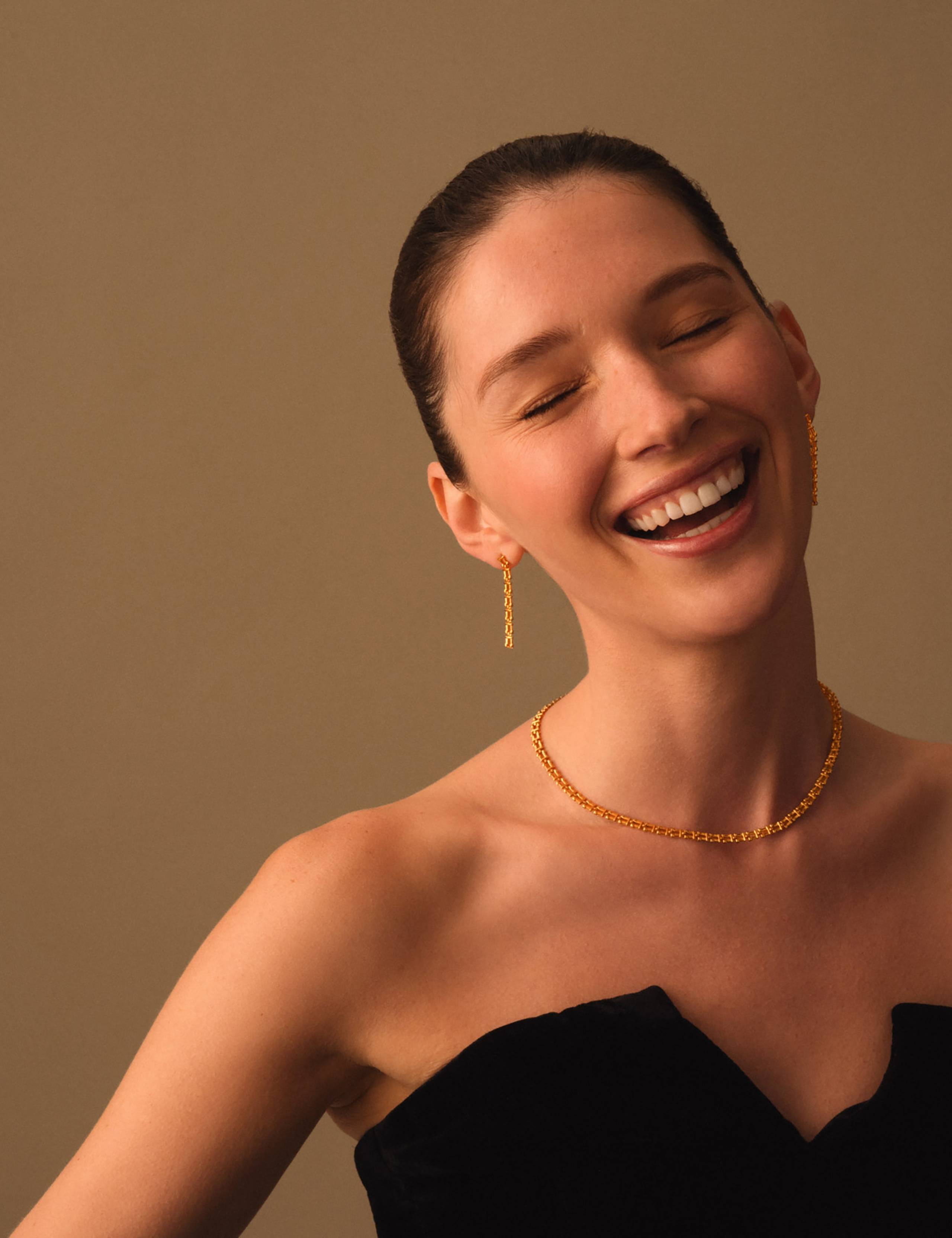 Gold Plated Grecian Link Necklace 3 of 3