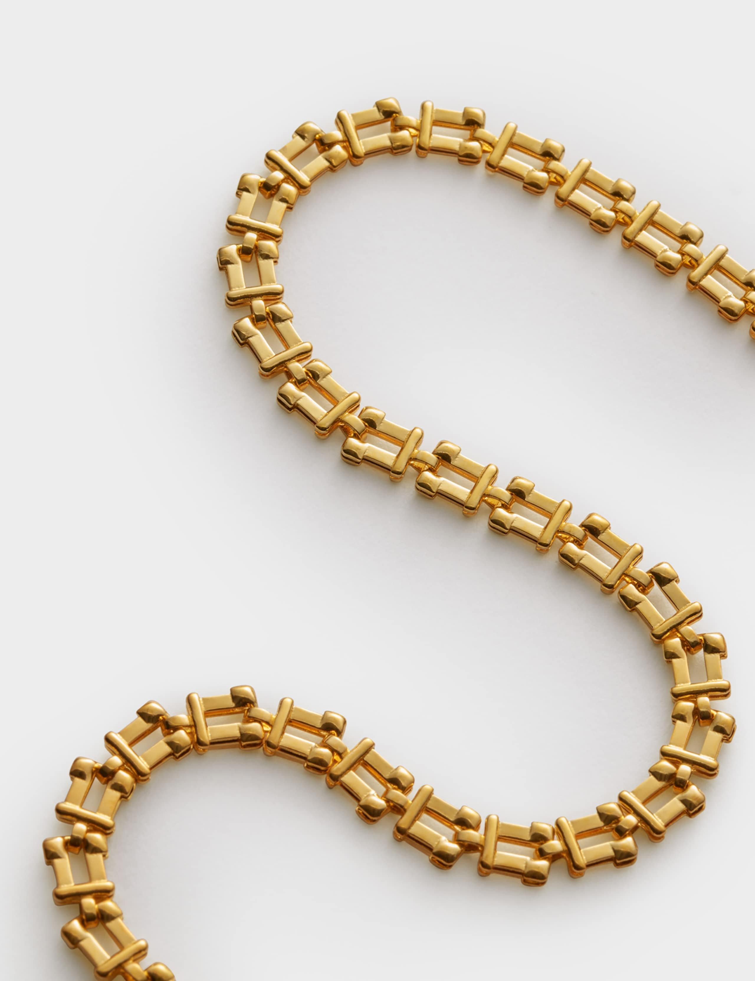 Gold Plated Grecian Link Necklace 2 of 3