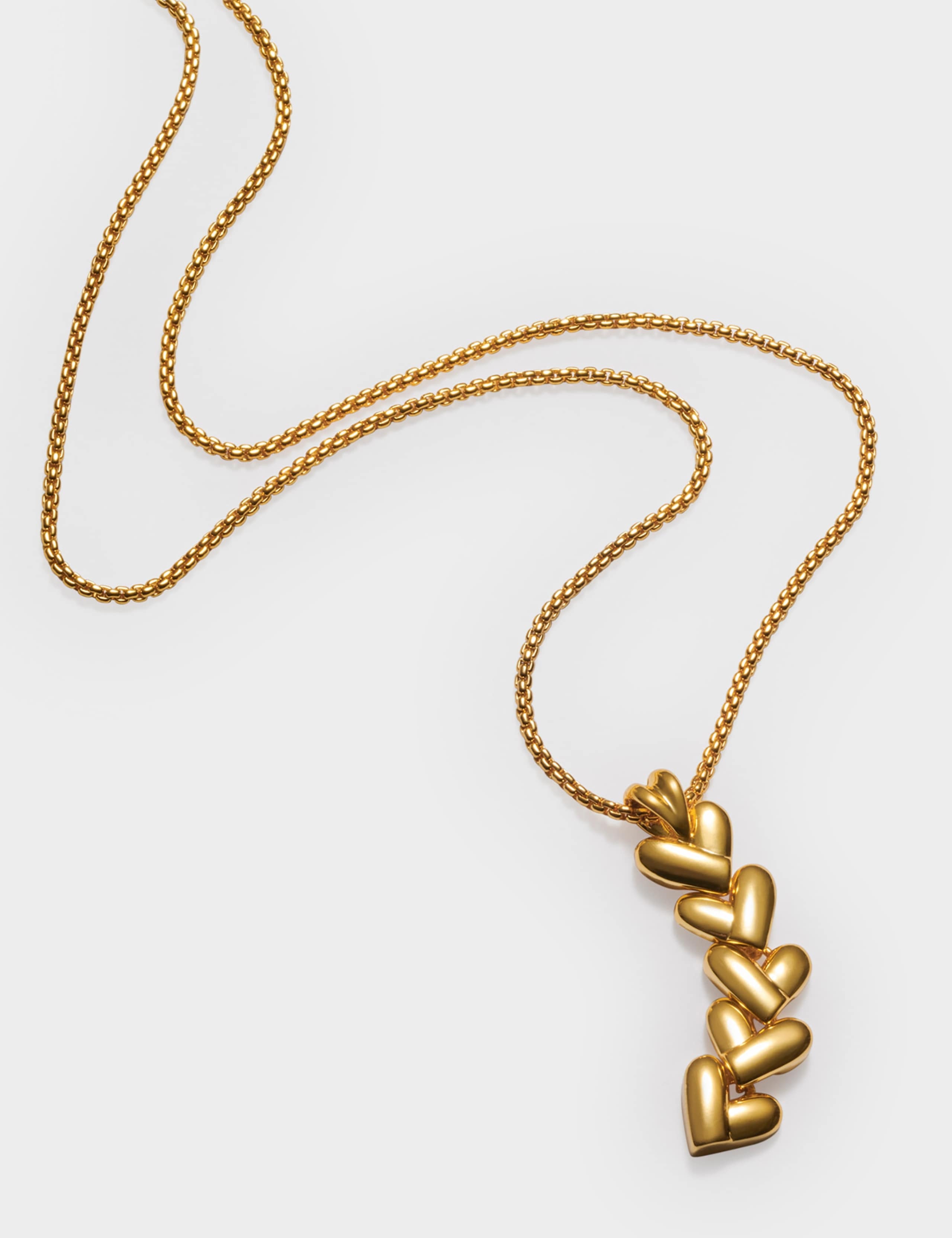 Gold Plated Heart Link Pendant Necklace 3 of 3