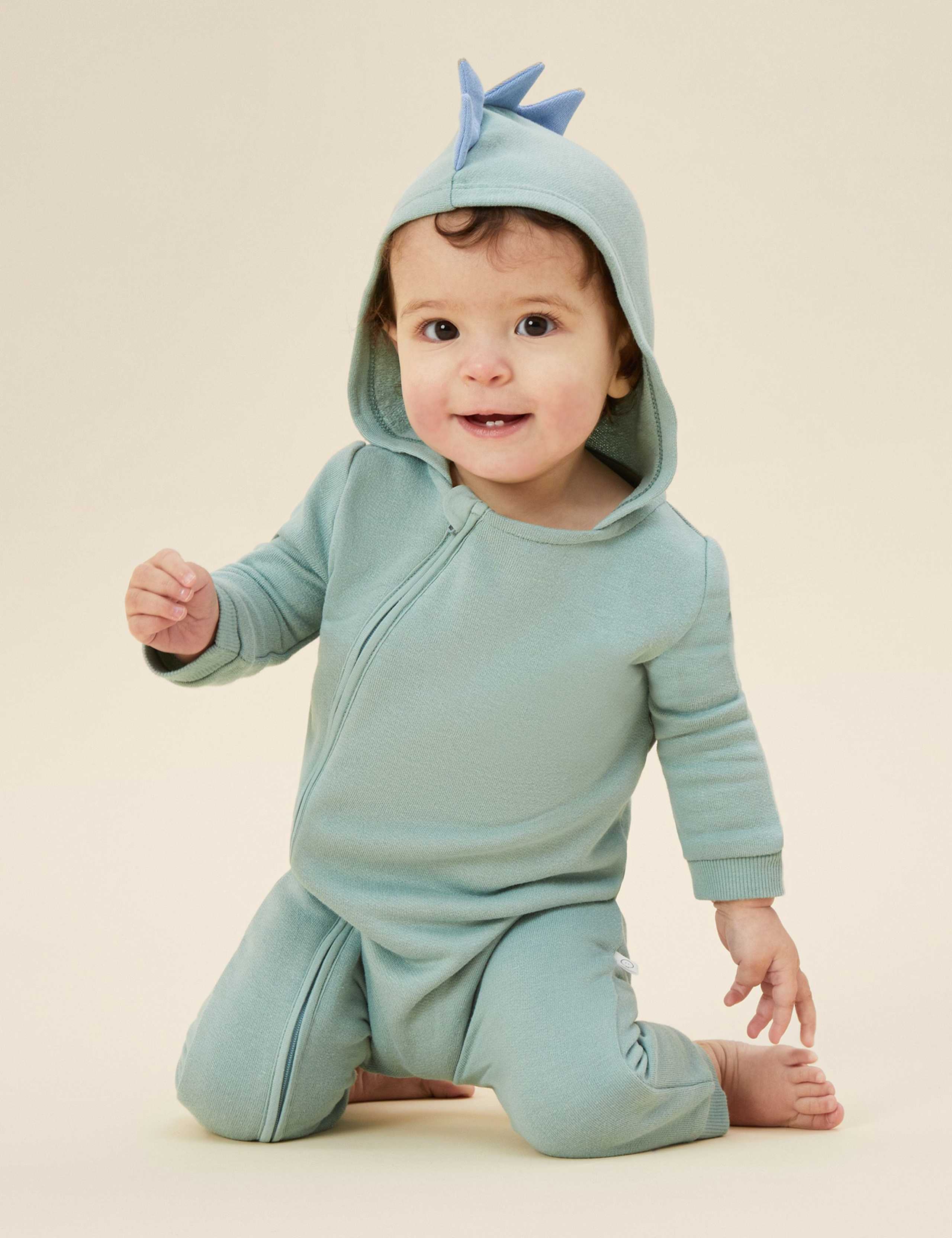 Cotton Blend Dinosaur Spike Onesie (3 Mths-3 Yrs) 1 of 4