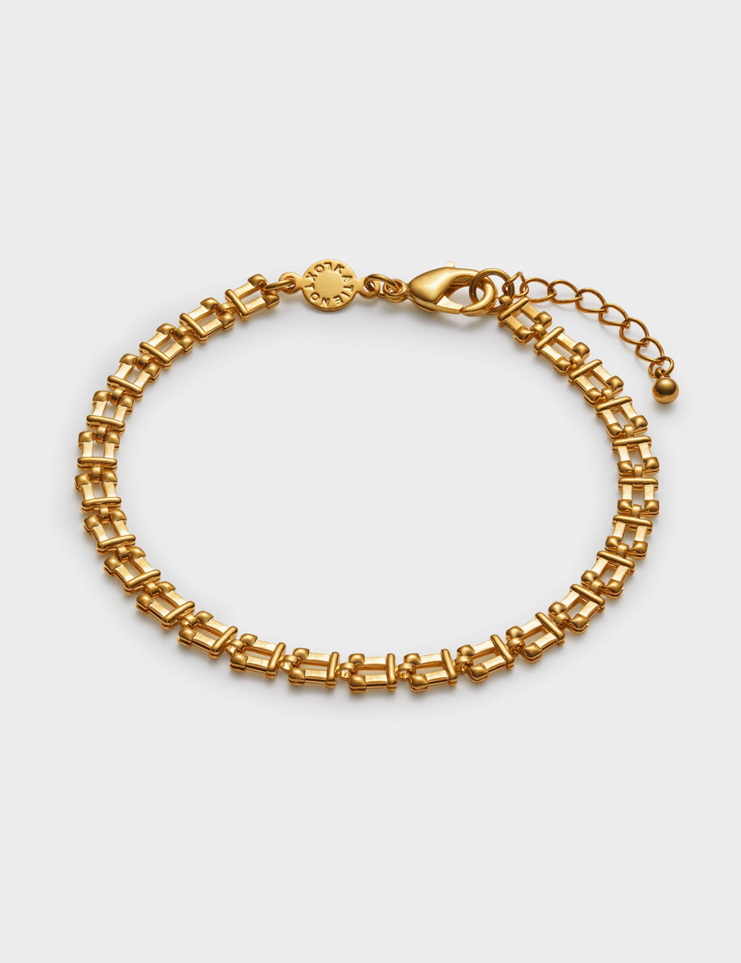 Gold Plated Grecian Link Bracelet 1 of 3