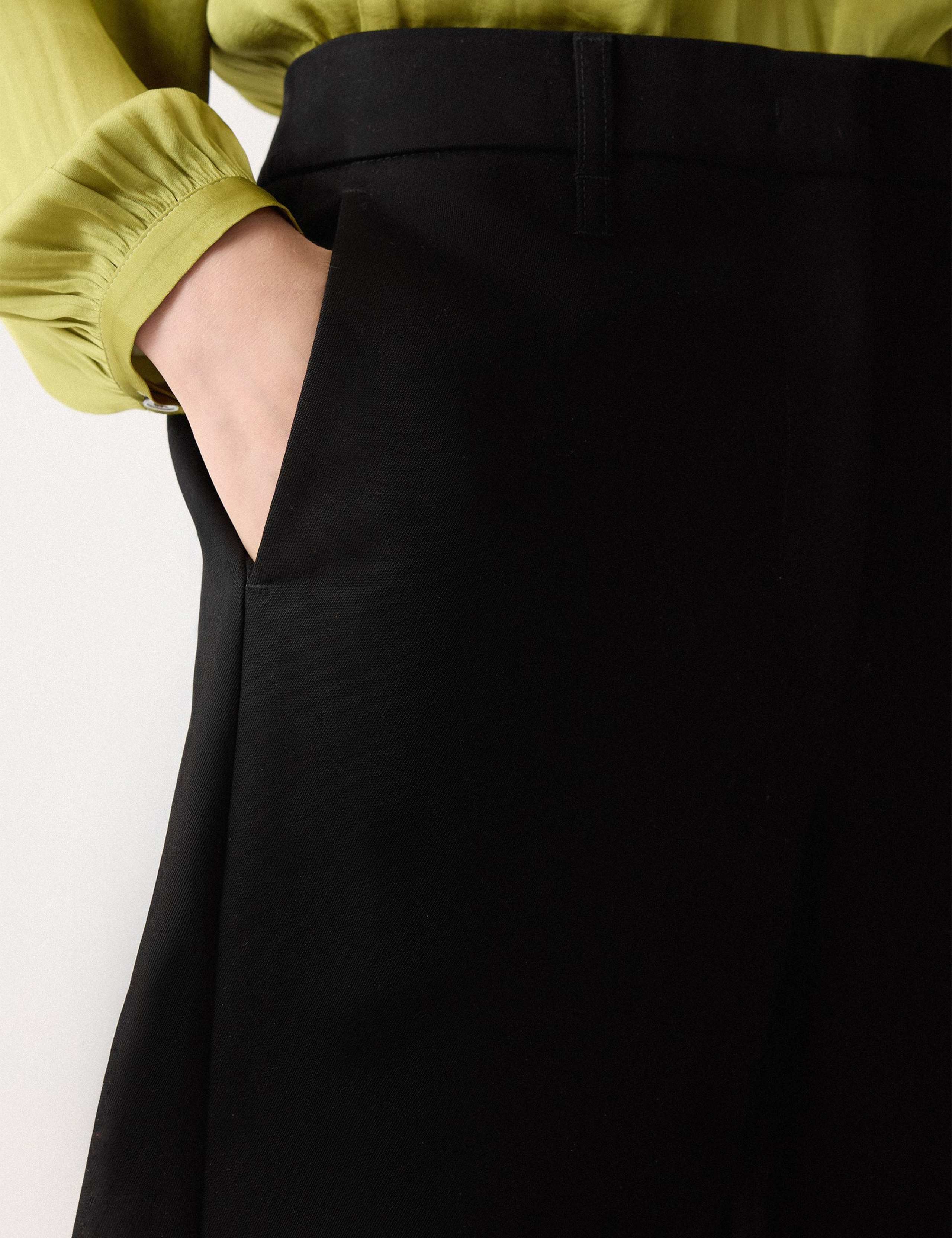 Pure Cotton Straight Leg Cropped Trousers 5 of 6